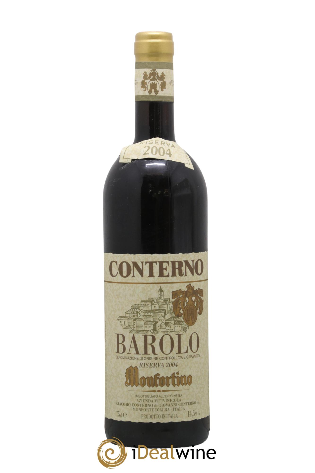 Barolo DOCG Riserva Monfortino Giacomo Conterno 2004 - Lot de 1 bouteille - 0
