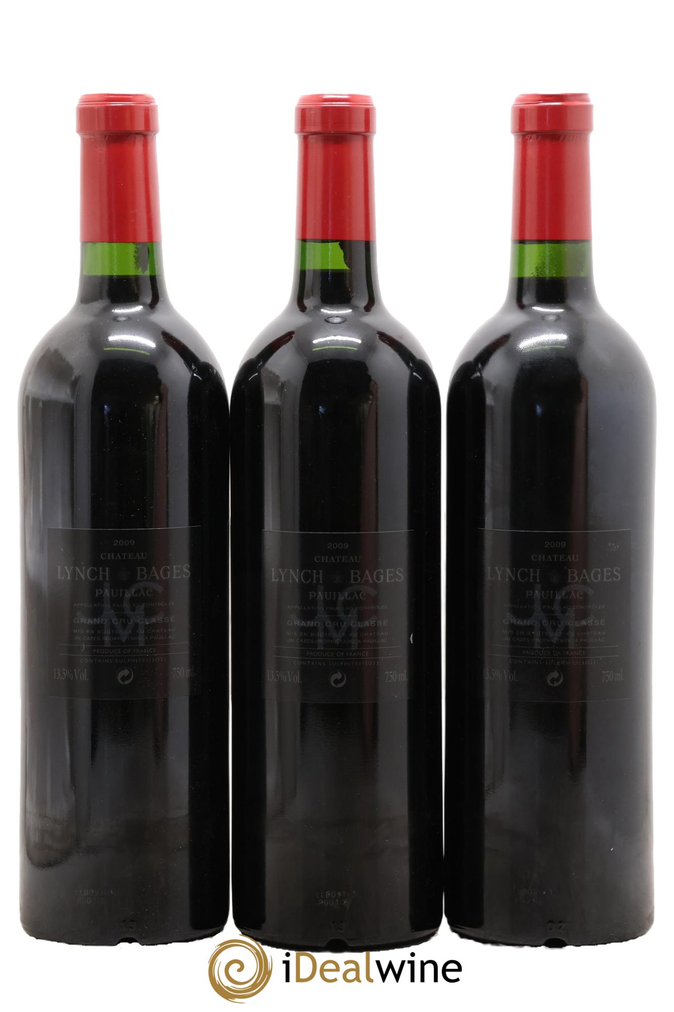Château Lynch Bages 5ème Grand Cru Classé 2009 - Lotto di 3 bottiglie - 1