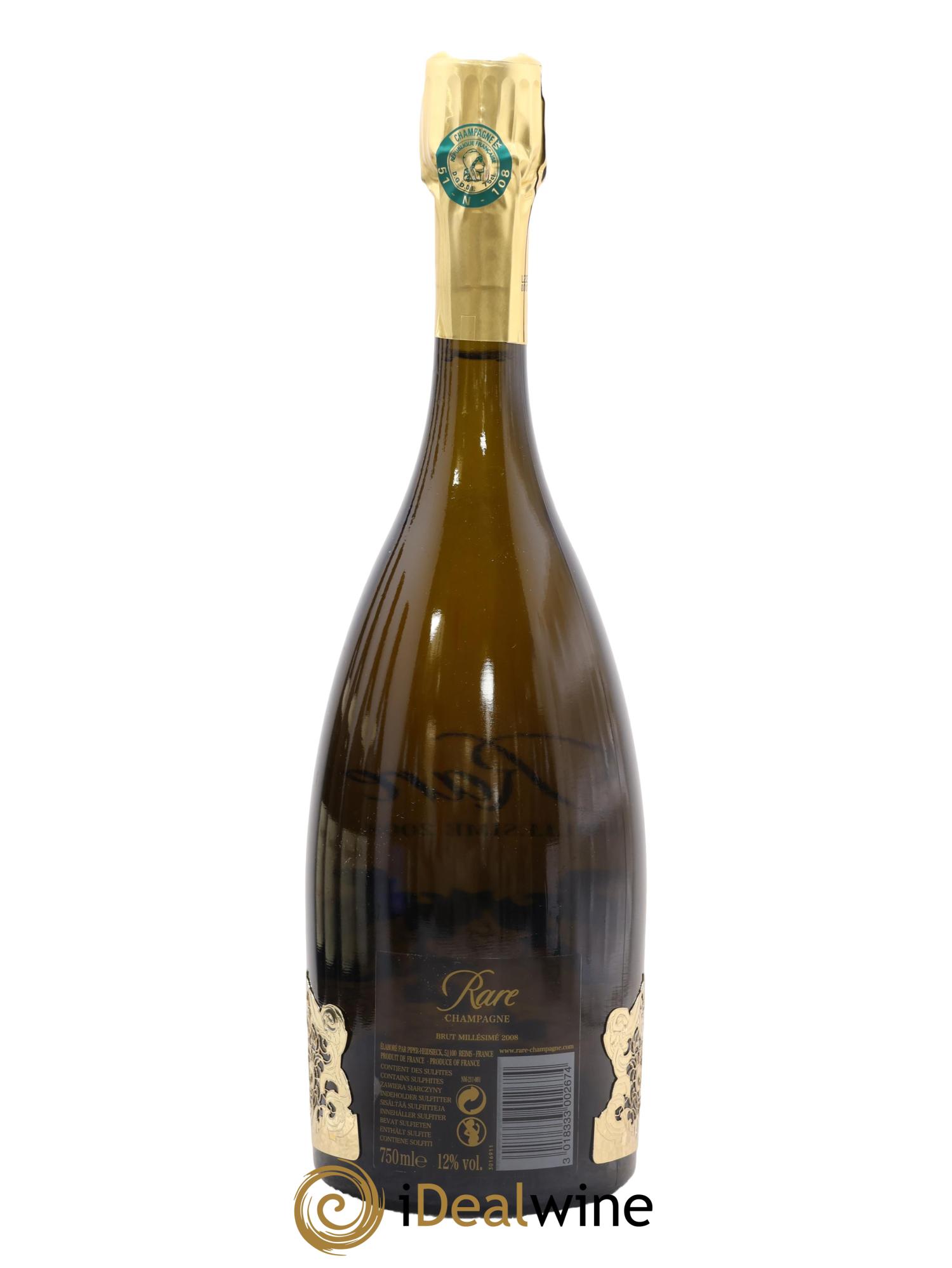 Rare Piper Heidsieck 2008 - Lot de 1 bouteille - 1