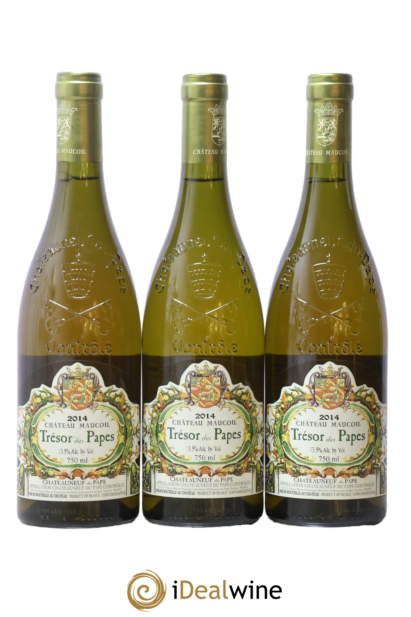 Châteauneuf-du-Pape Trésor Des Papes Château Maucoil 2014 - Lote de 3 botellas - 0