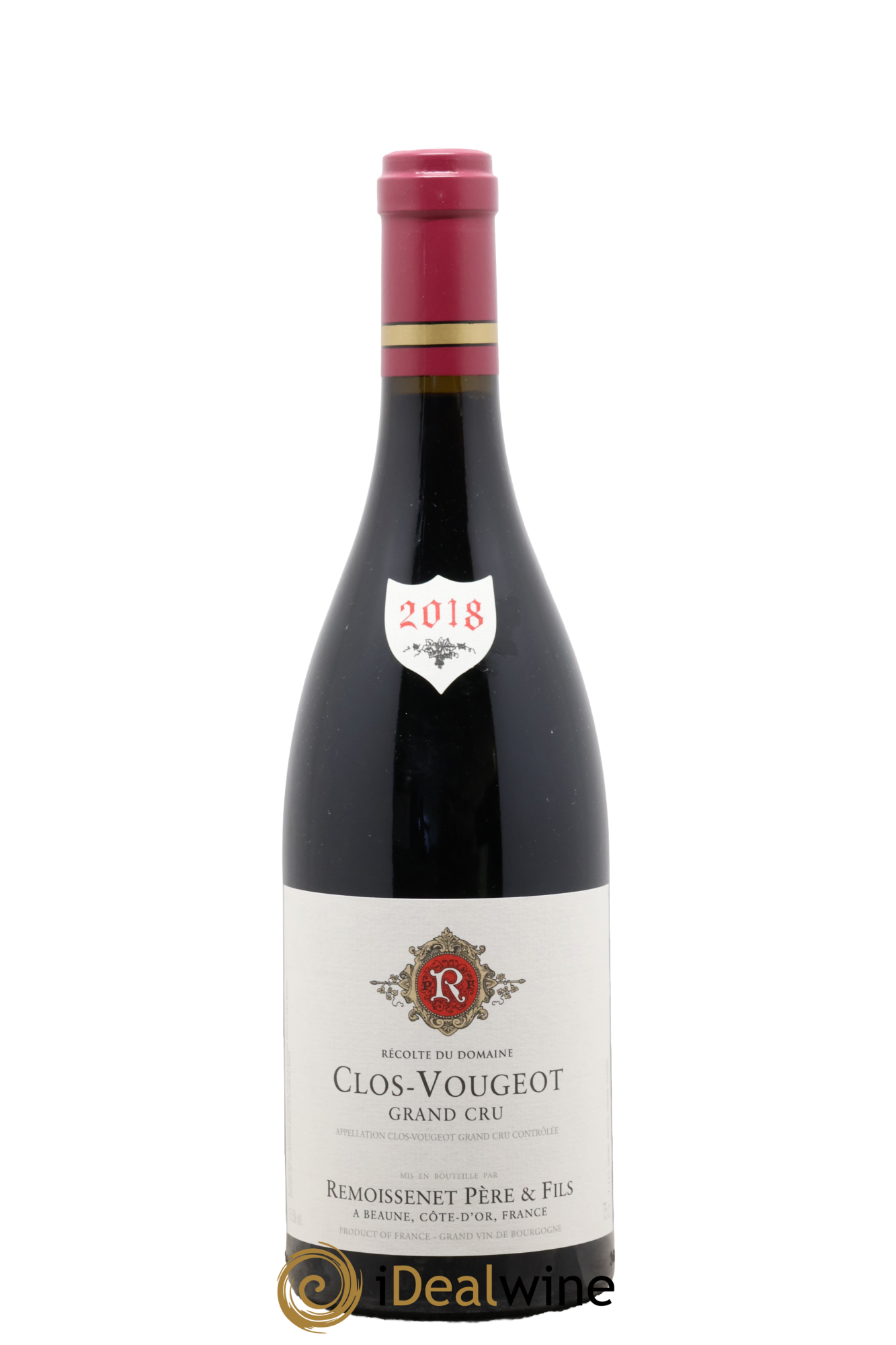 Clos Vougeot Grand Cru Remoissenet Père et Fils 2018 - Posten von 1 Flasche - 0