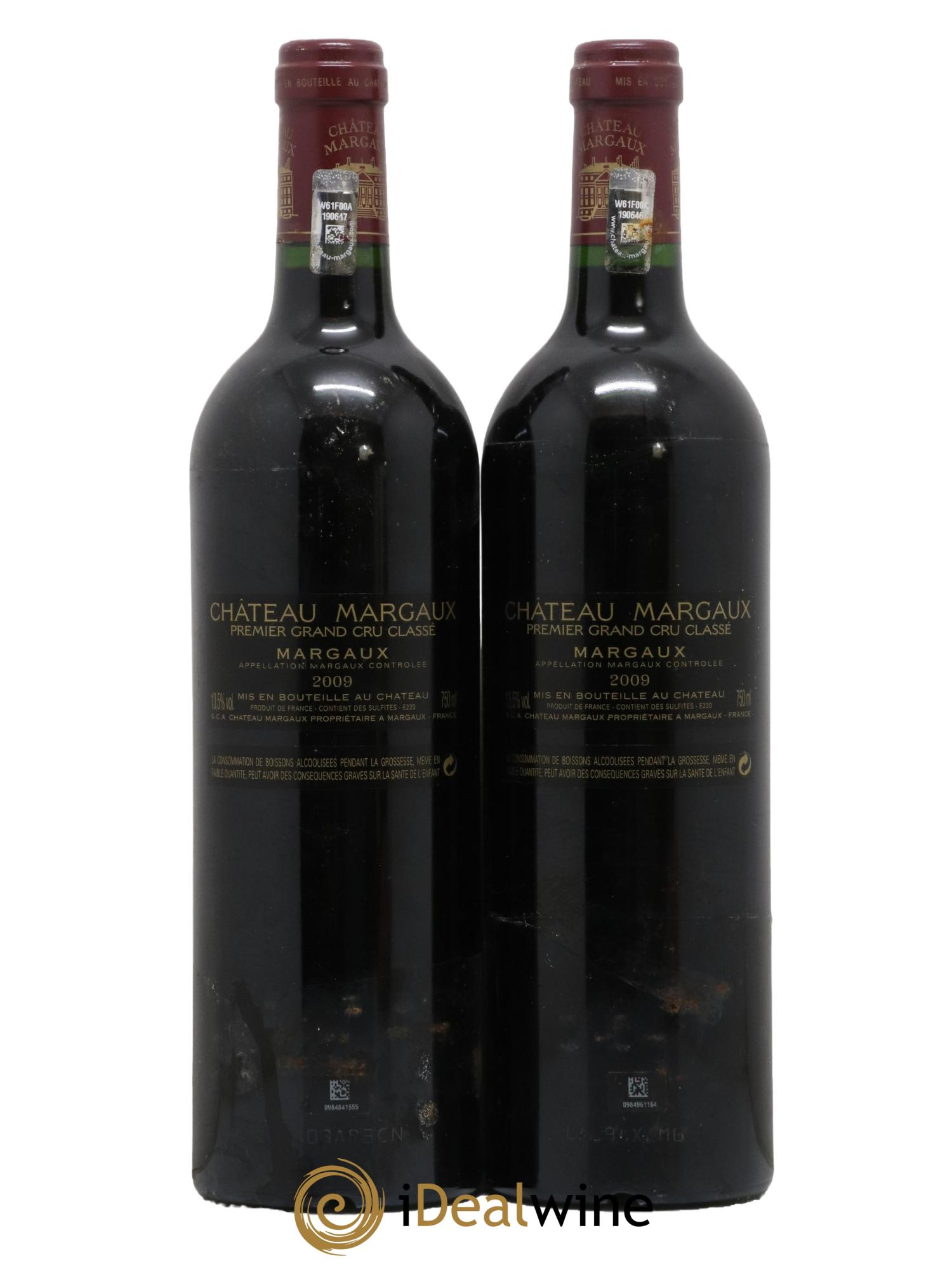 Château Margaux 1er Grand Cru Classé 2009 - Lot de 2 bouteilles - 1