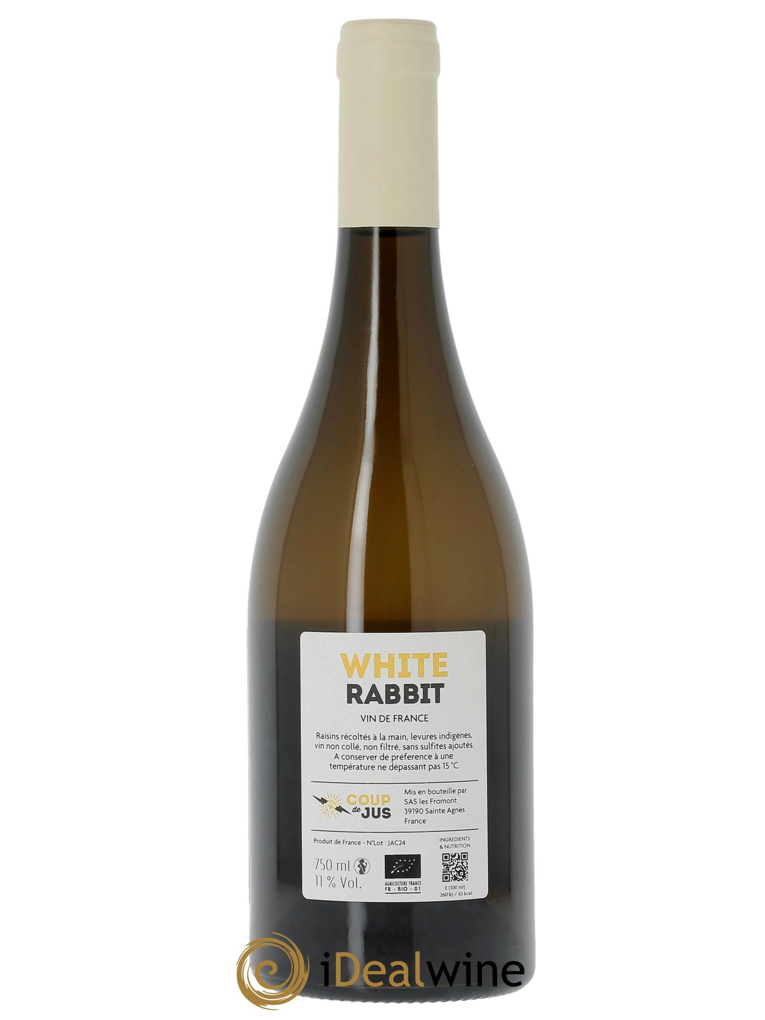 Vin de France Coup de jus Jacquère White Rabbit Marnes Blanches (Domaine des)  2024 - Lotto di 1 bottiglia - 2