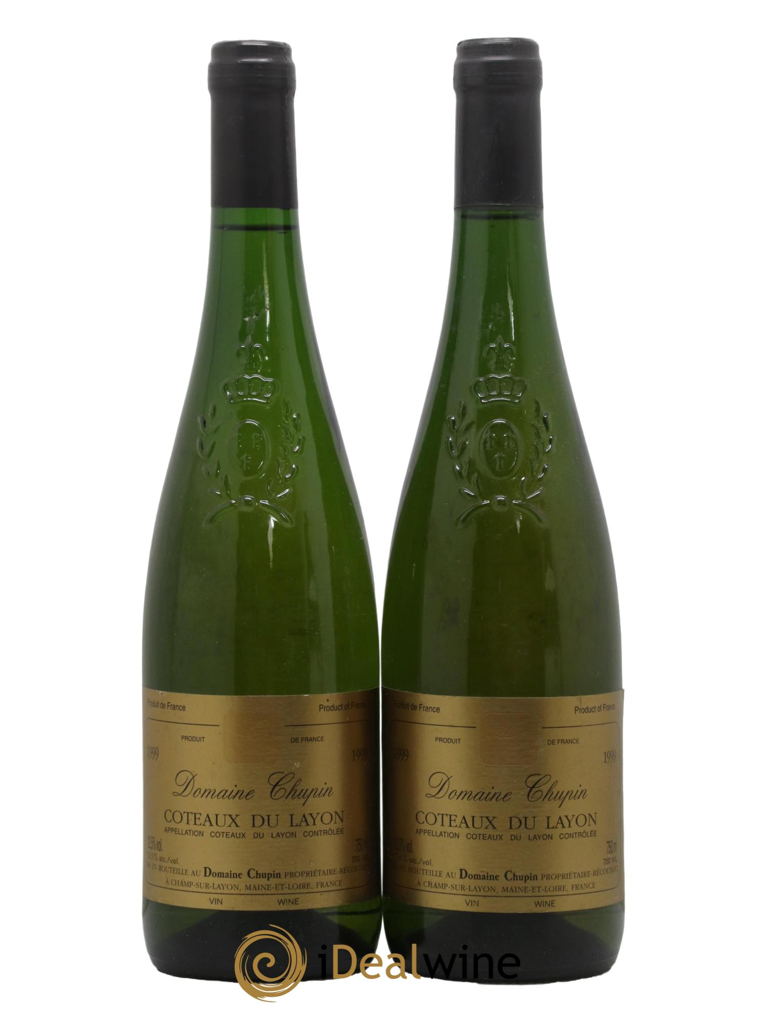 Coteaux du Layon Domaine Chupin 1999 - Lot de 2 bouteilles - 0