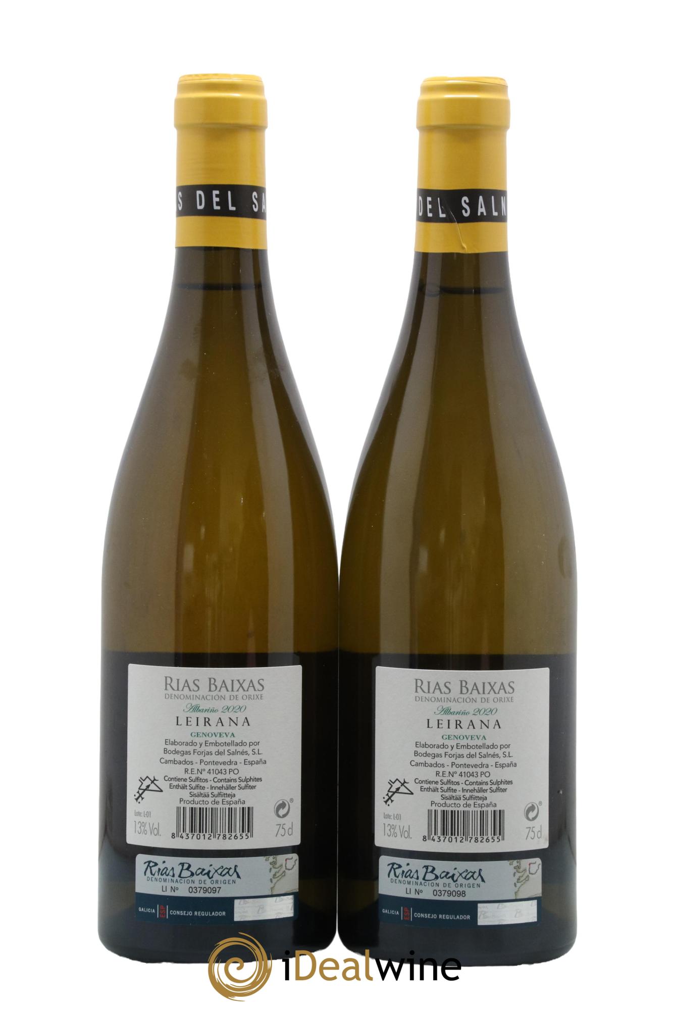 Rias Baixas DO Forjas del Salnés Leirana Genoveva  2020 - Posten von 2 Flaschen - 1