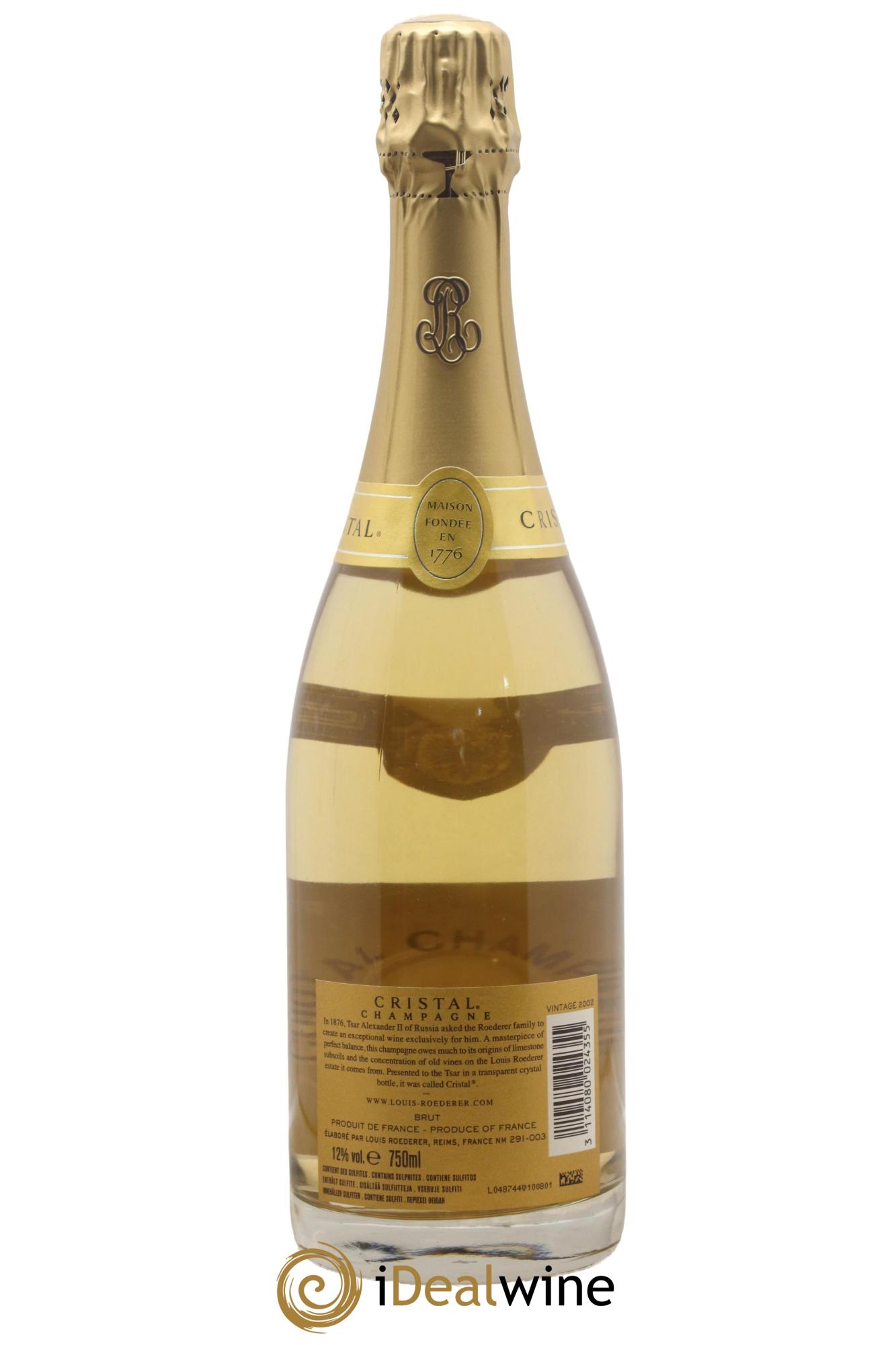 Cristal Louis Roederer 2012 - Lot of 1 bottle - 1