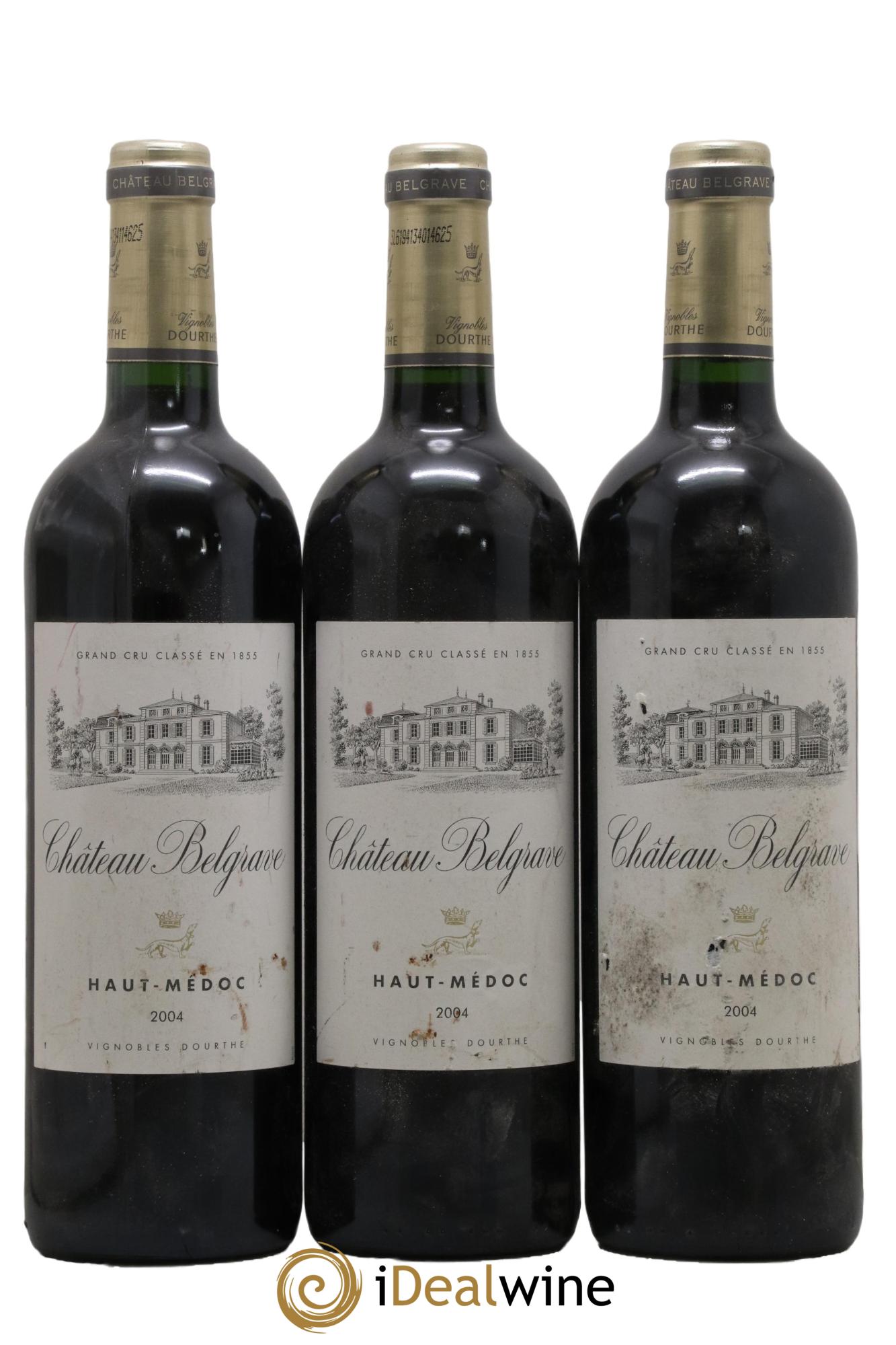 Château Belgrave 5ème Grand Cru Classé 2004 - Lot of 3 bottles - 0