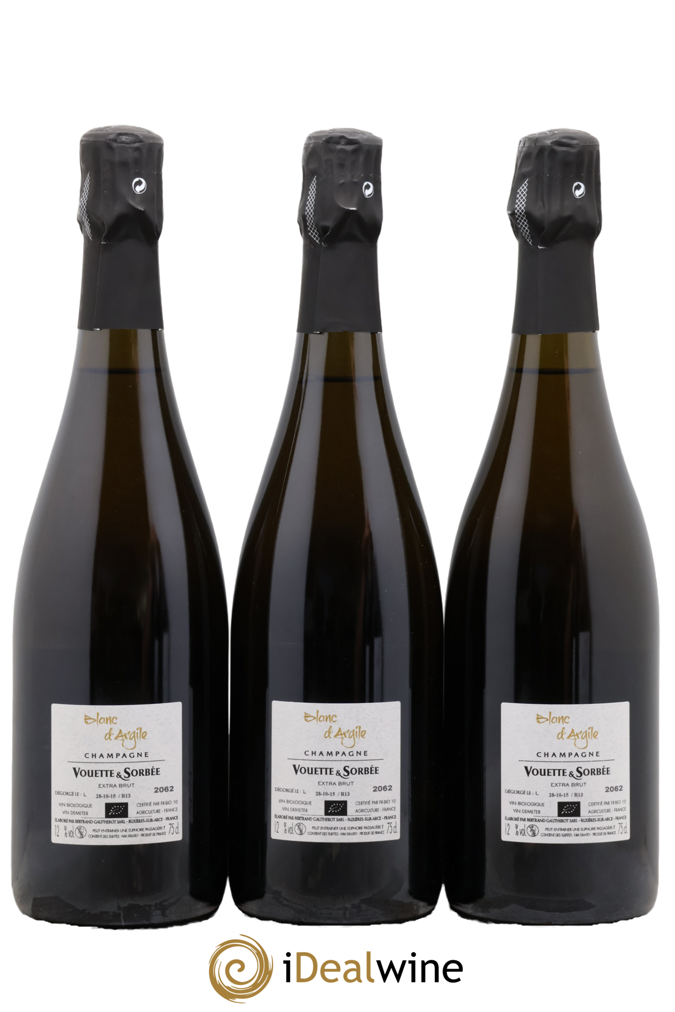 Blanc d'Argile Vouette et Sorbée 2013 - Lot of 3 bottles - 1