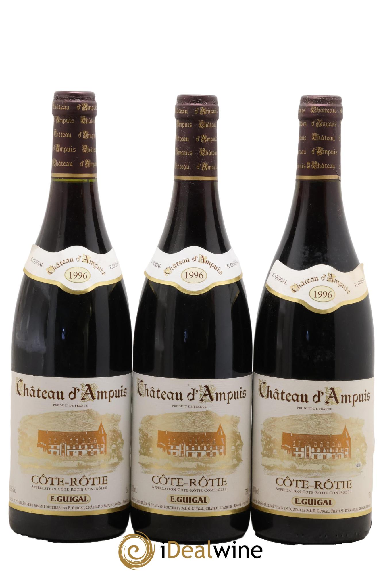 Côte-Rôtie Château d'Ampuis Guigal 1996 - Lot of 3 bottles - 0