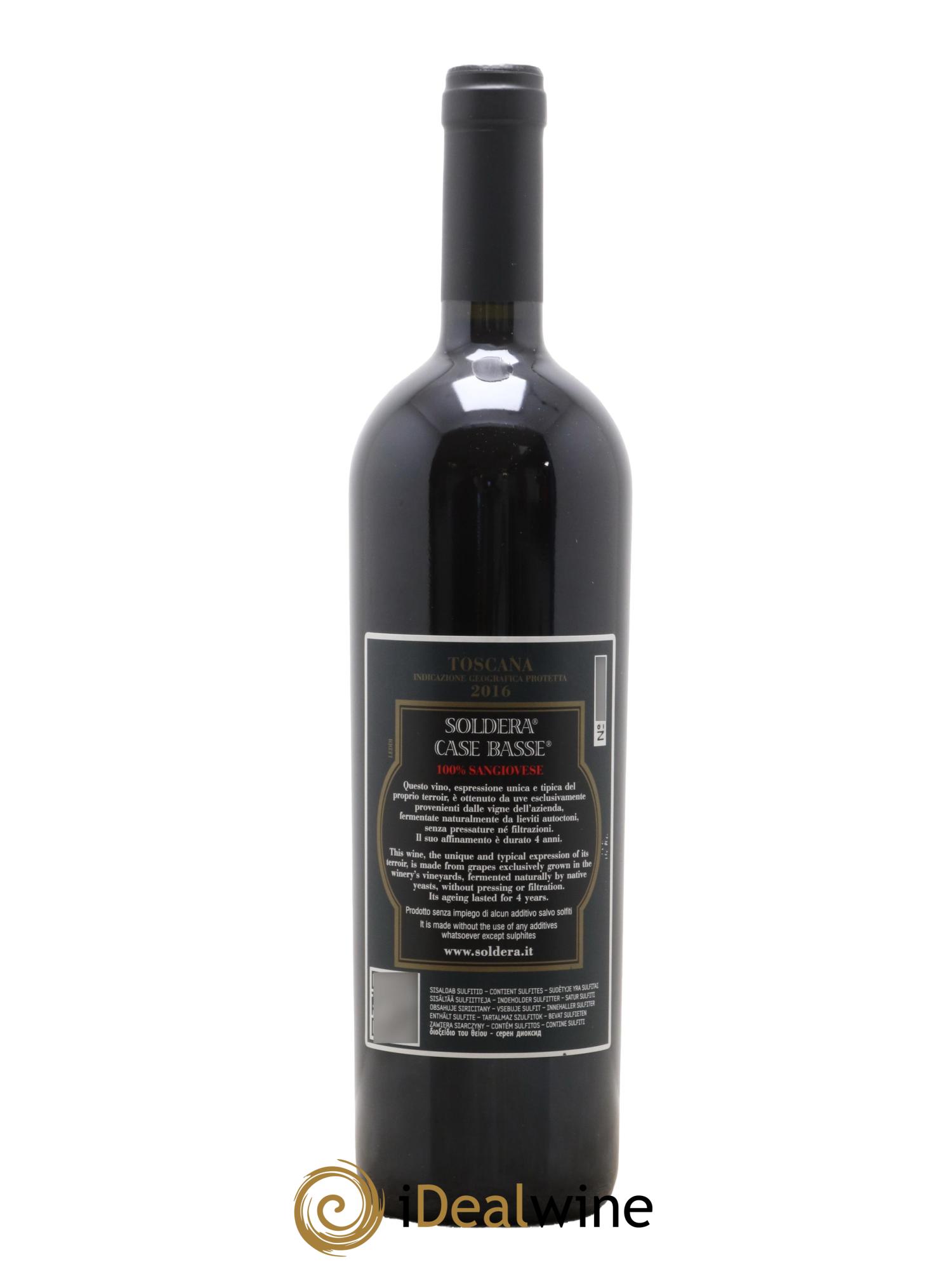 Toscana IGT Soldera Case Basse - Gianfranco Soldera 2016 - Lot de 1 bouteille - 1