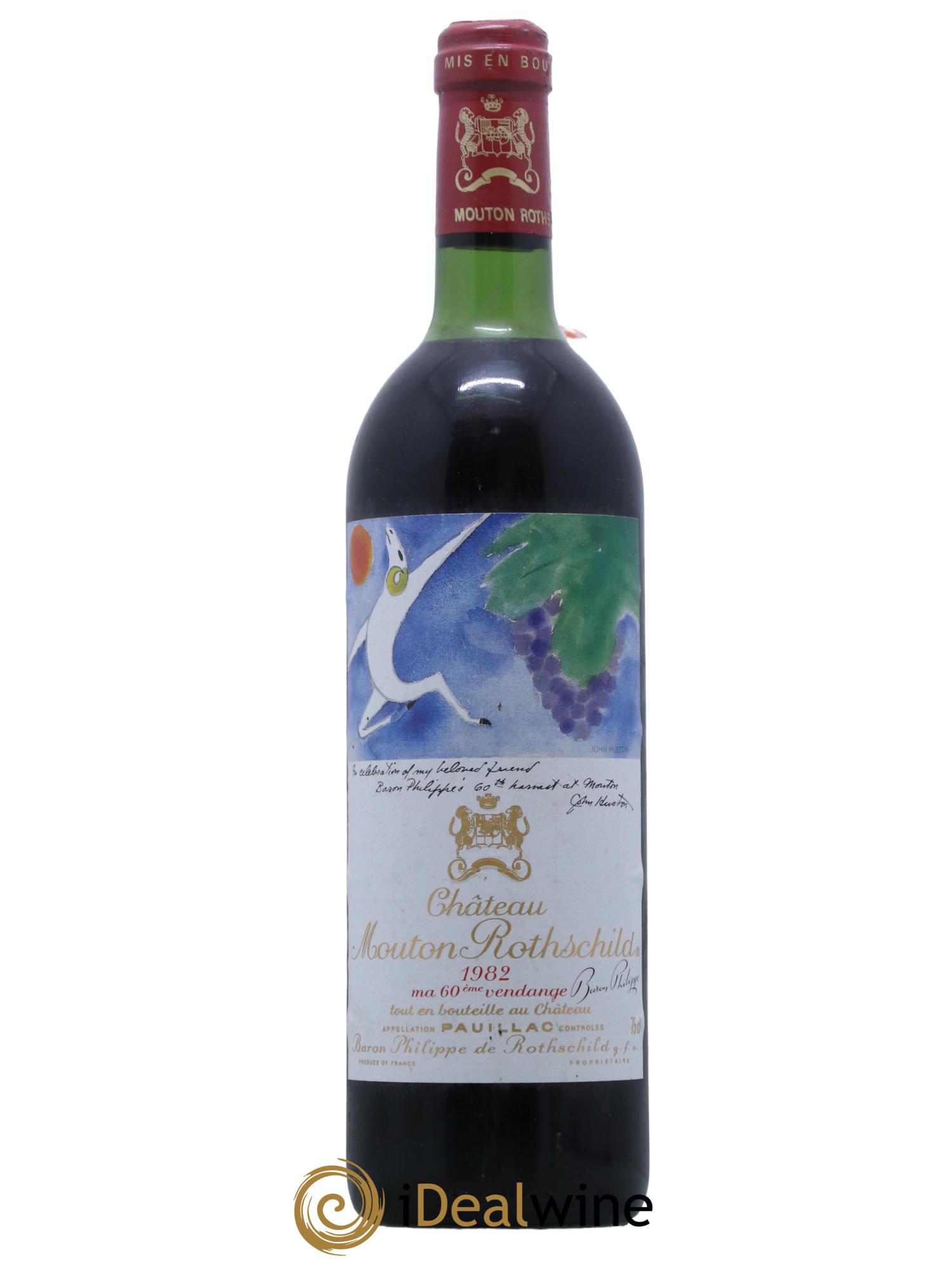 Château Mouton Rothschild 1er Grand Cru Classé 1982 - Lot de 1 bouteille - 0