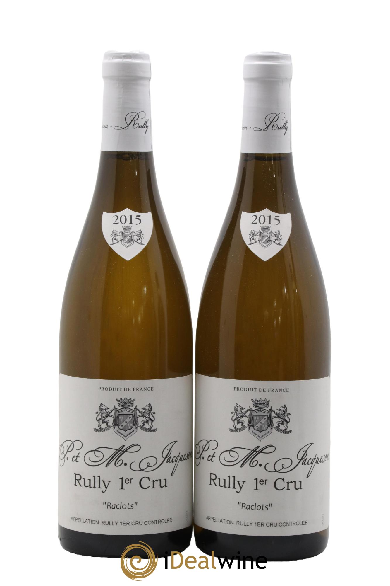 Rully 1er Cru Raclots Paul & Marie Jacqueson 2015 - Lot de 2 bouteilles - 0