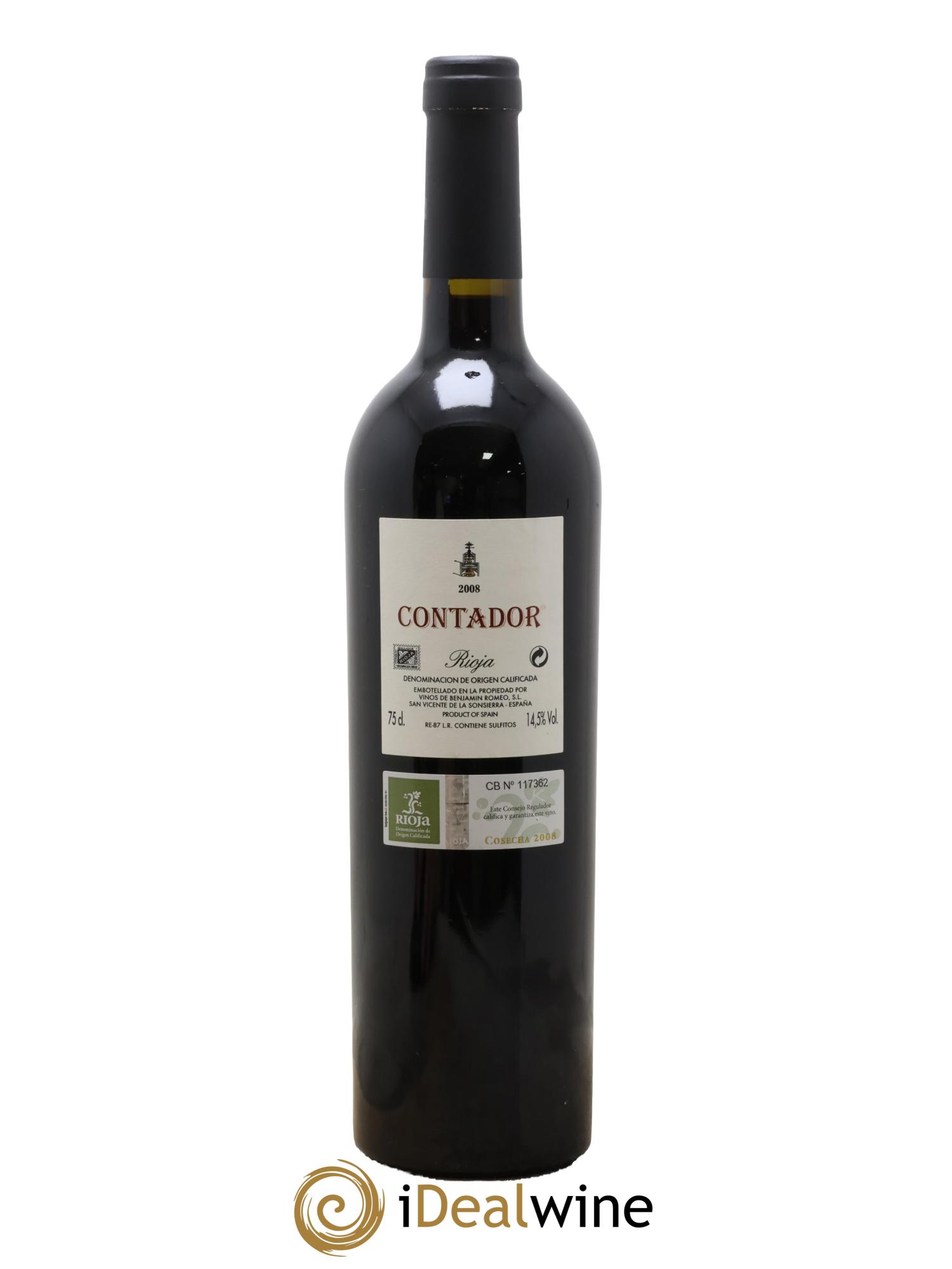 Rioja DOCa Bodega Contador DOCA Contador Benjamin Romeo 2008 - Lotto di 1 bottiglia - 1