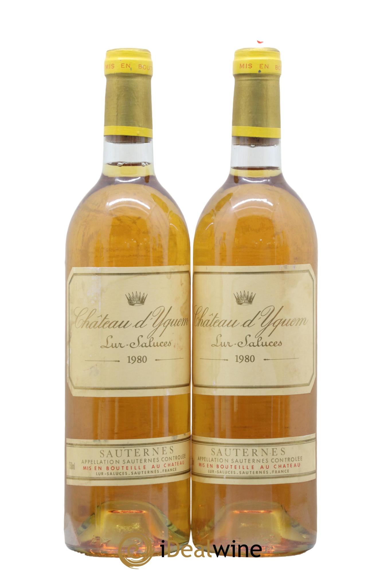 Château d' Yquem 1er Cru Classé Supérieur 1980 - Lot of 2 bottles - 0
