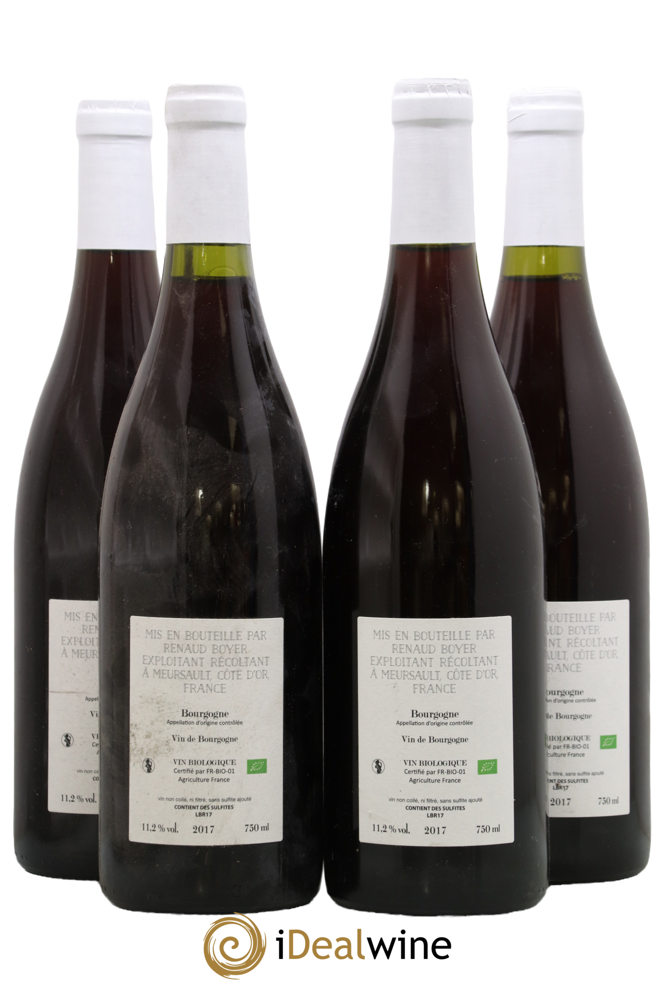 Bourgogne Les Riaux Renaud Boyer 2017 - Lot de 4 bouteilles - 1