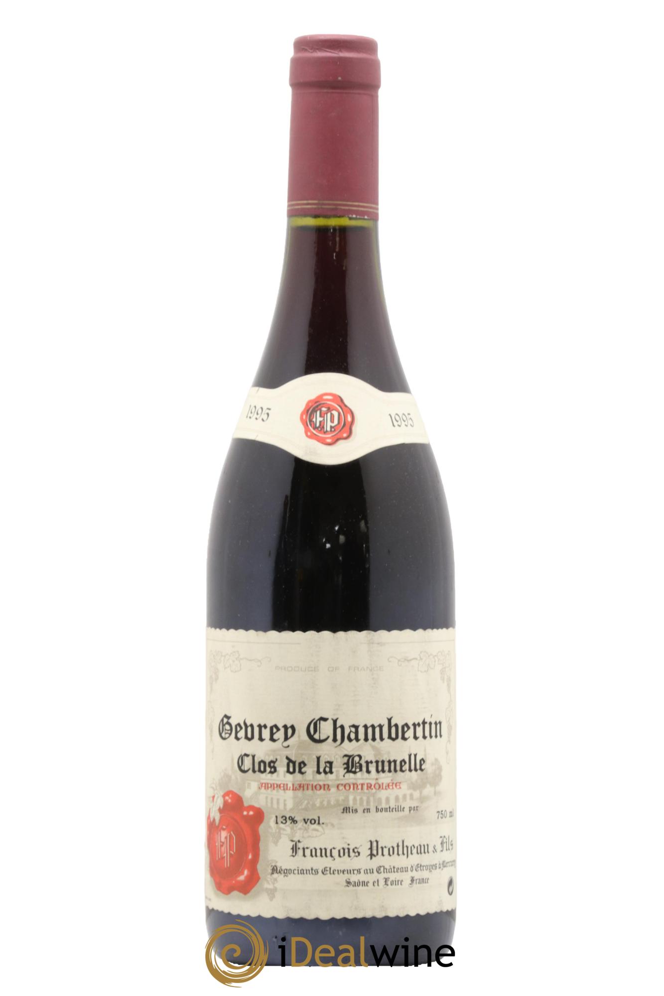Gevrey-Chambertin Clos De La Brunelle Protheau 1995 - Lot de 1 bouteille - 0