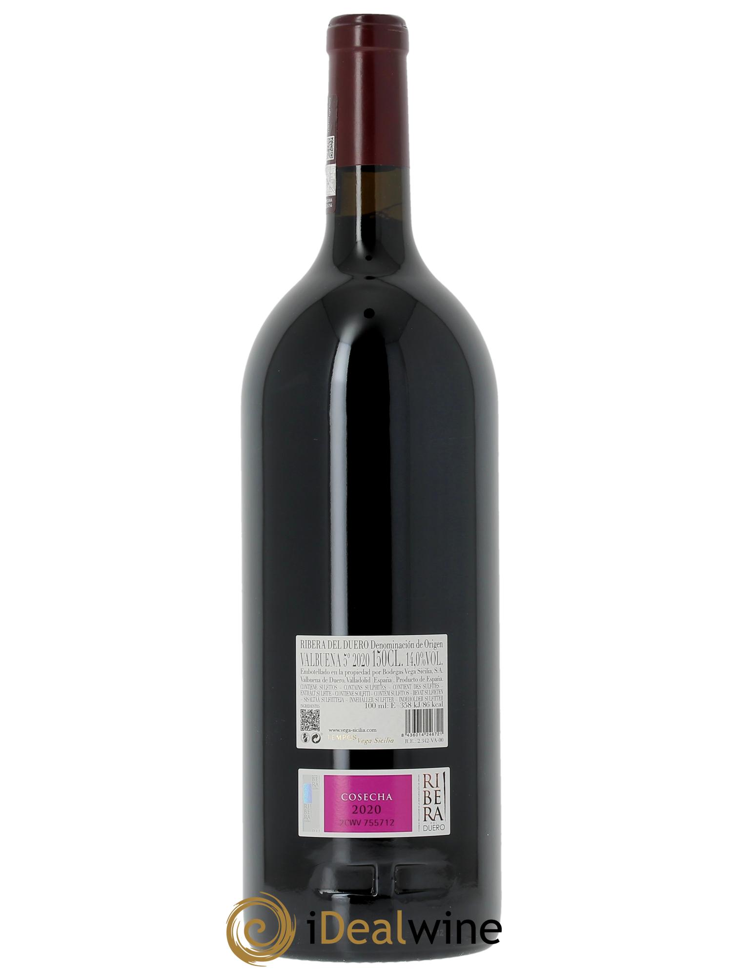 Ribera Del Duero DO Vega Sicilia Valbuena 5 ano Famille Alvarez  2020 - Lot of 1 magnum - 2