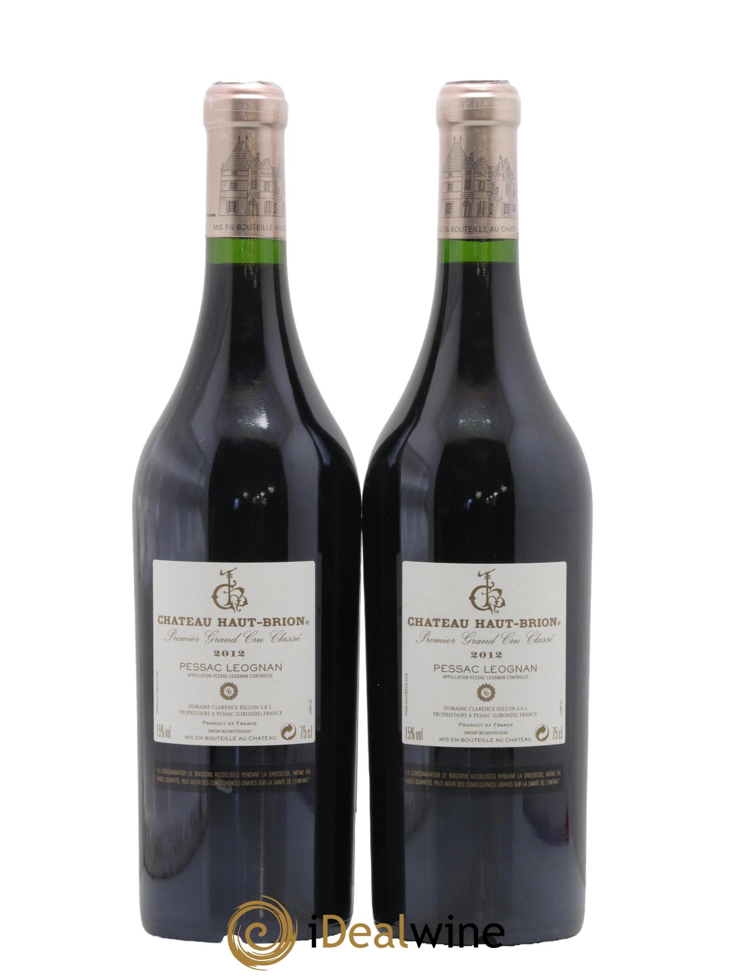 Château Haut Brion 1er Grand Cru Classé 2012 - Lotto di 2 bottiglie - 1
