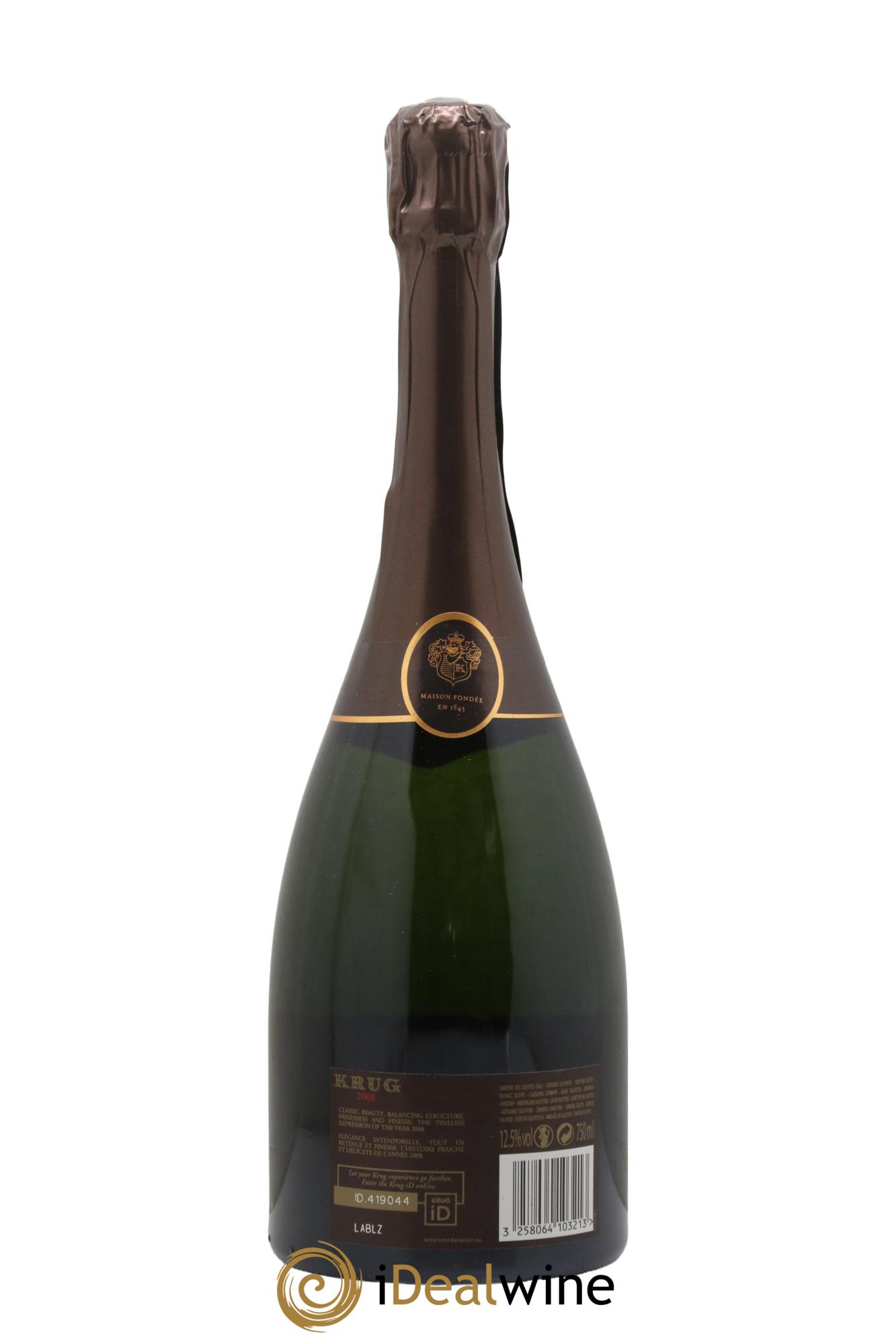 Vintage Krug 2008 - Lot of 1 bottle - 1