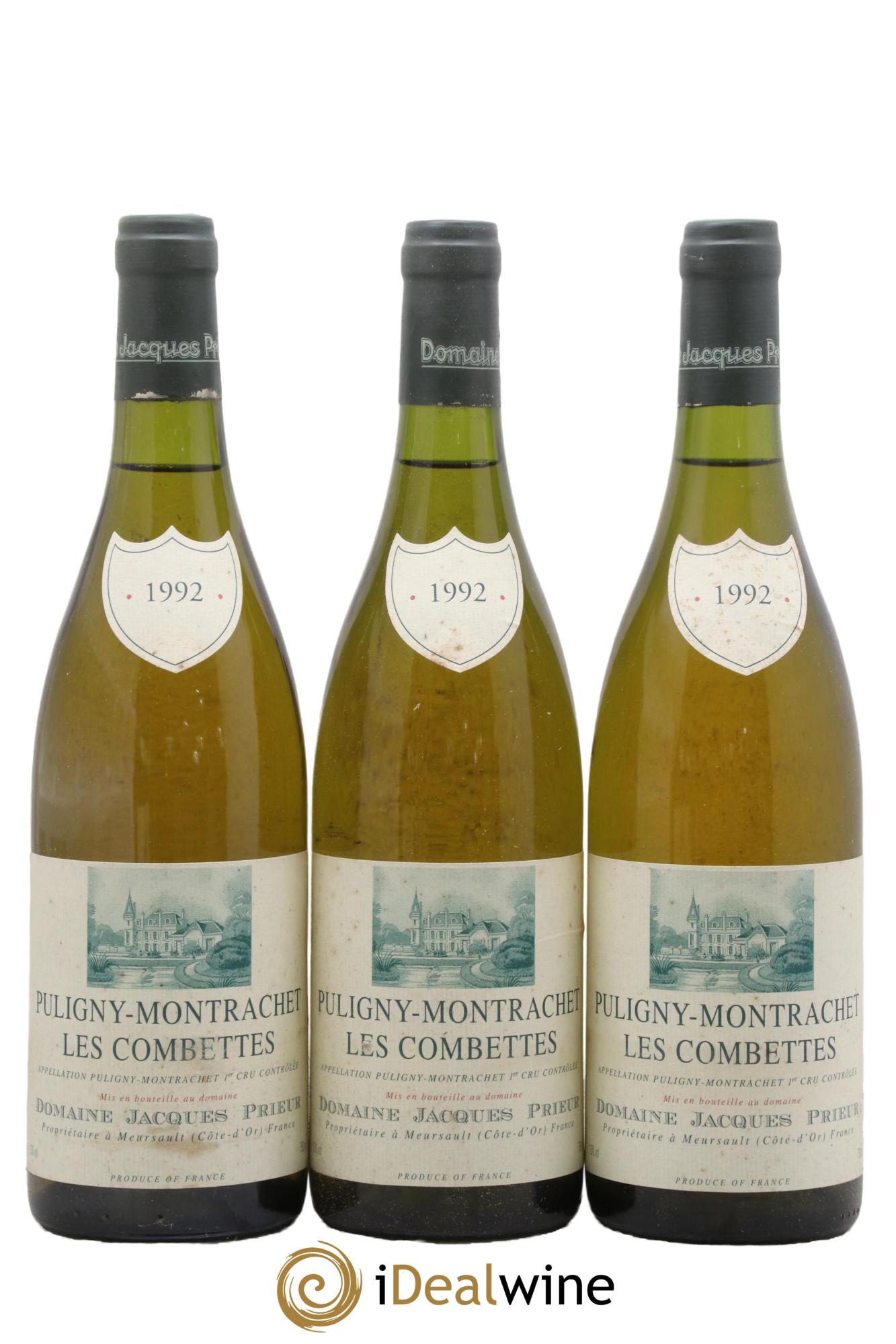 Puligny-Montrachet 1er Cru Les Combettes Jacques Prieur (Domaine) 1992 - Lot of 3 bottles - 0