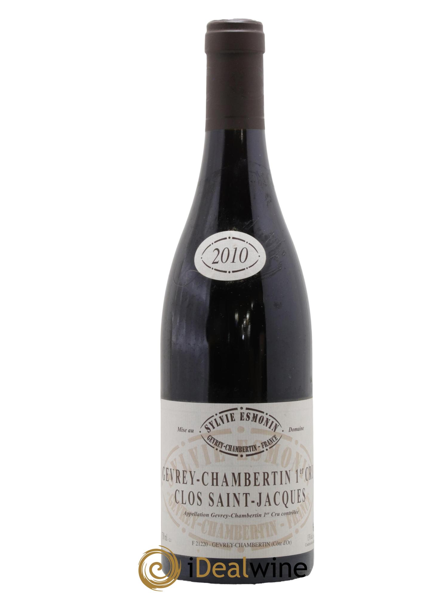 Gevrey-Chambertin 1er Cru Clos Saint Jacques Sylvie Esmonin 2010 - Lot de 1 bouteille - 0