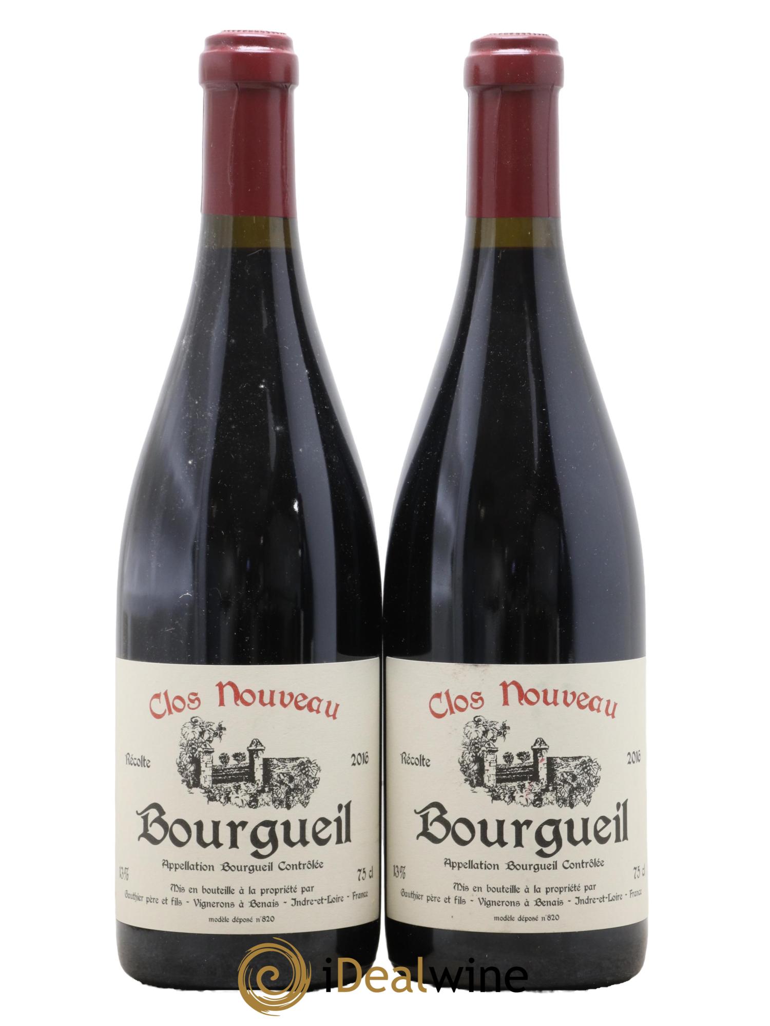 Bourgueil Clos Nouveau Domaine du Bel Air 2016 - Lot de 2 bouteilles - 0