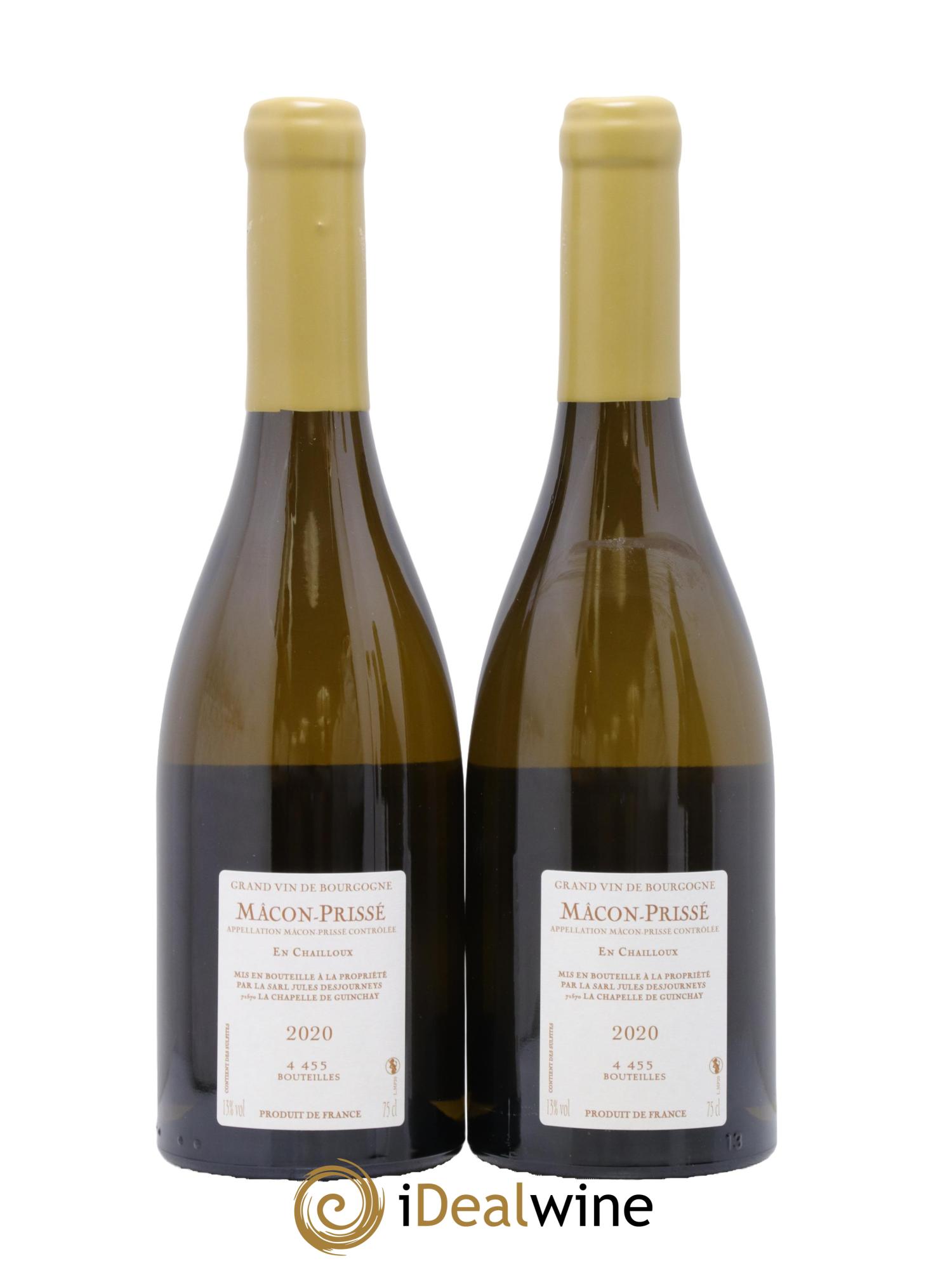 Mâcon-Prissé En Chailloux Jules Desjourneys 2020 - Posten von 2 Flaschen - 1