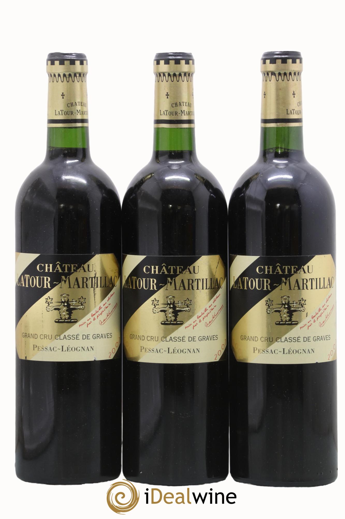 Château Latour-Martillac Cru Classé de Graves 2007 - Lot of 3 bottles - 0