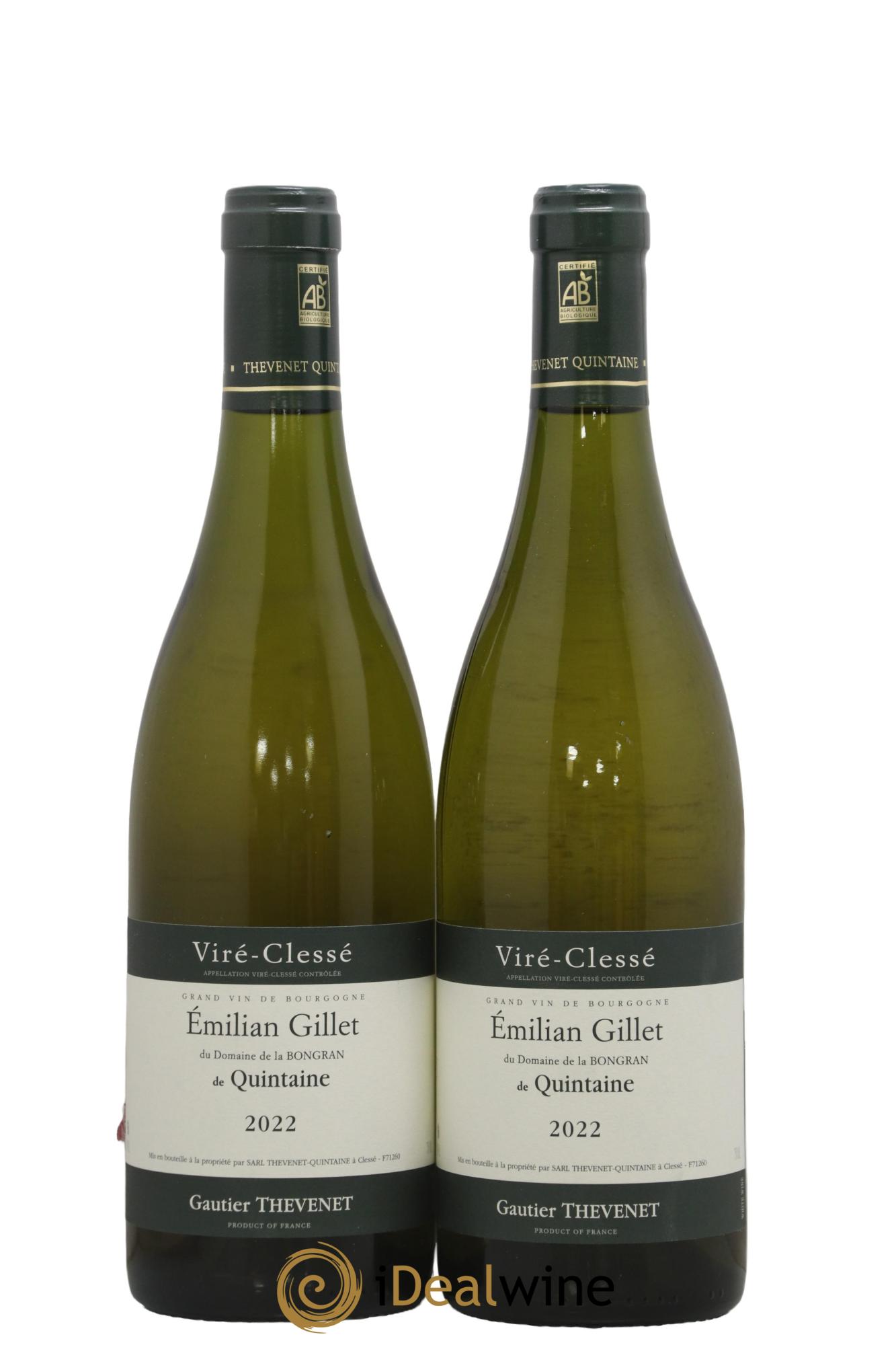 Viré-Clessé Cuvée Emilian Domaine de la Bongran (J.Thevenet) 2022 - Lot de 2 bouteilles - 0
