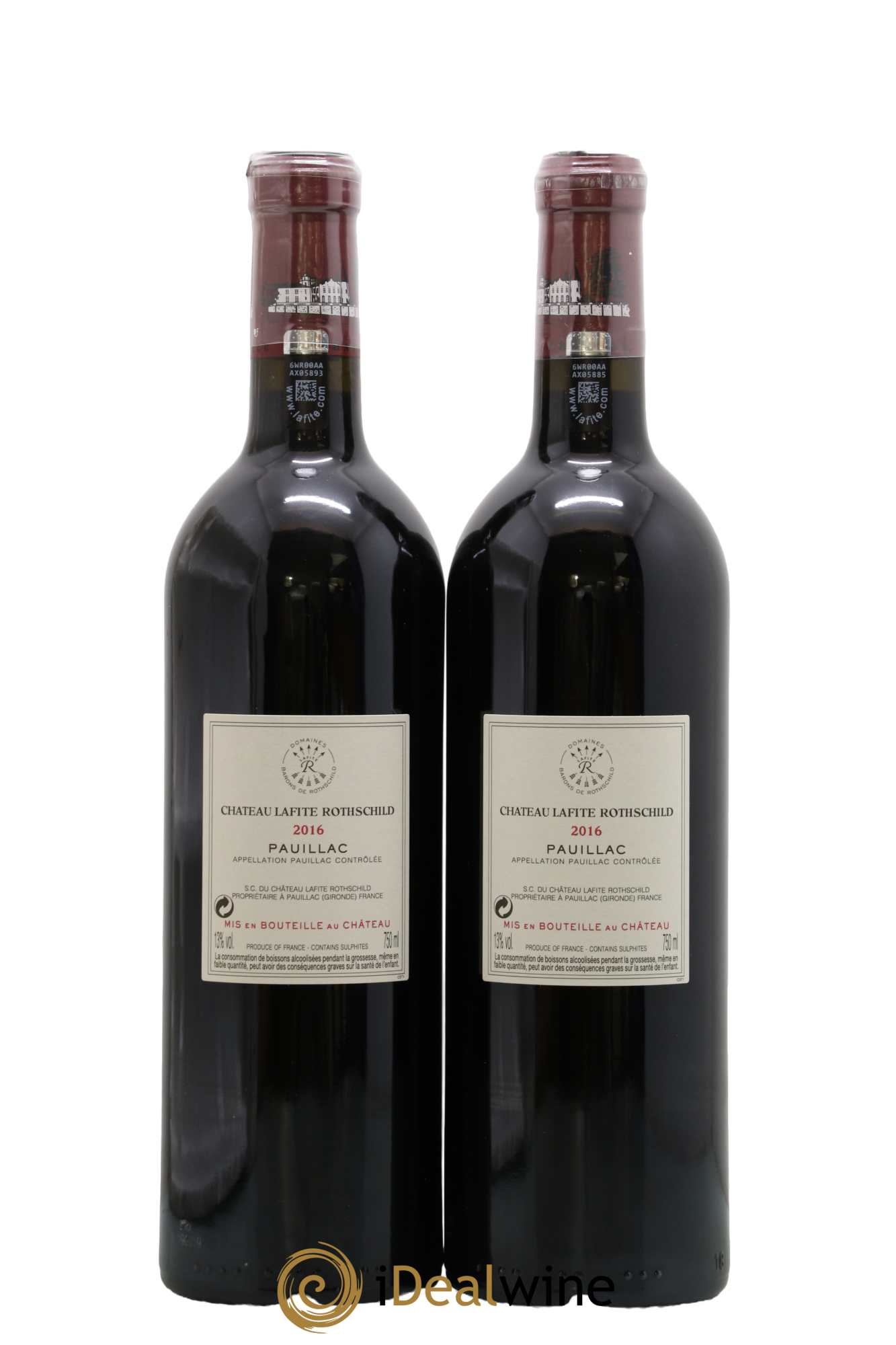 Château Lafite Rothschild 1er Grand Cru Classé 2016 - Lot de 2 bouteilles - 1