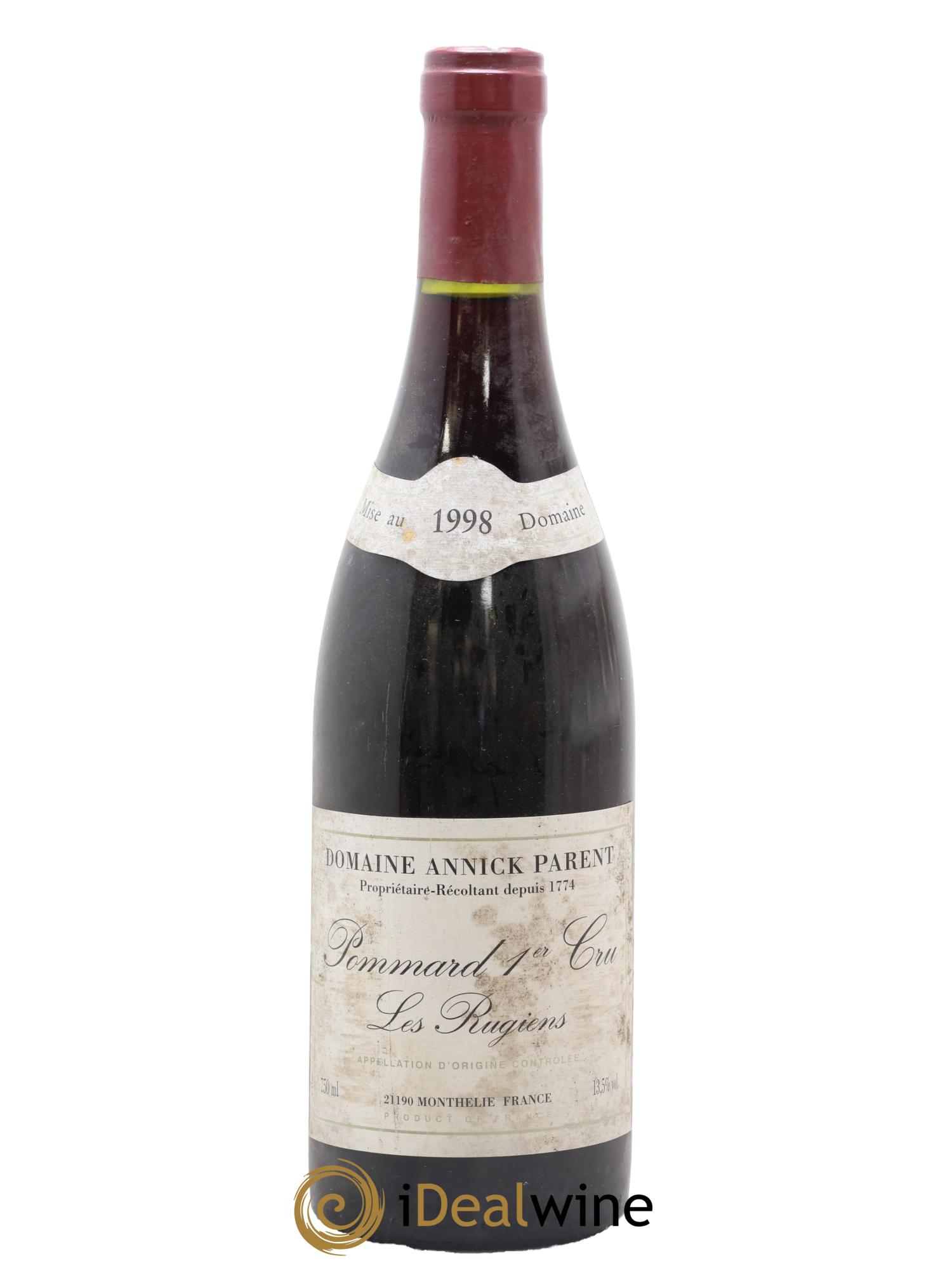 Pommard 1er Cru Les Rugiens Parent (Domaine) 1998 - Lot de 1 bouteille - 0