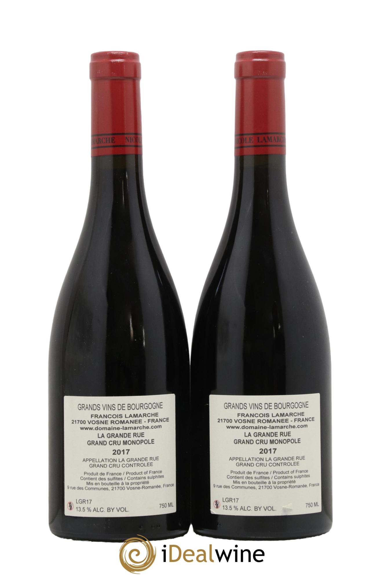 La Grande Rue Grand Cru Lamarche (Domaine) 2017 - Lot de 2 bouteilles - 1