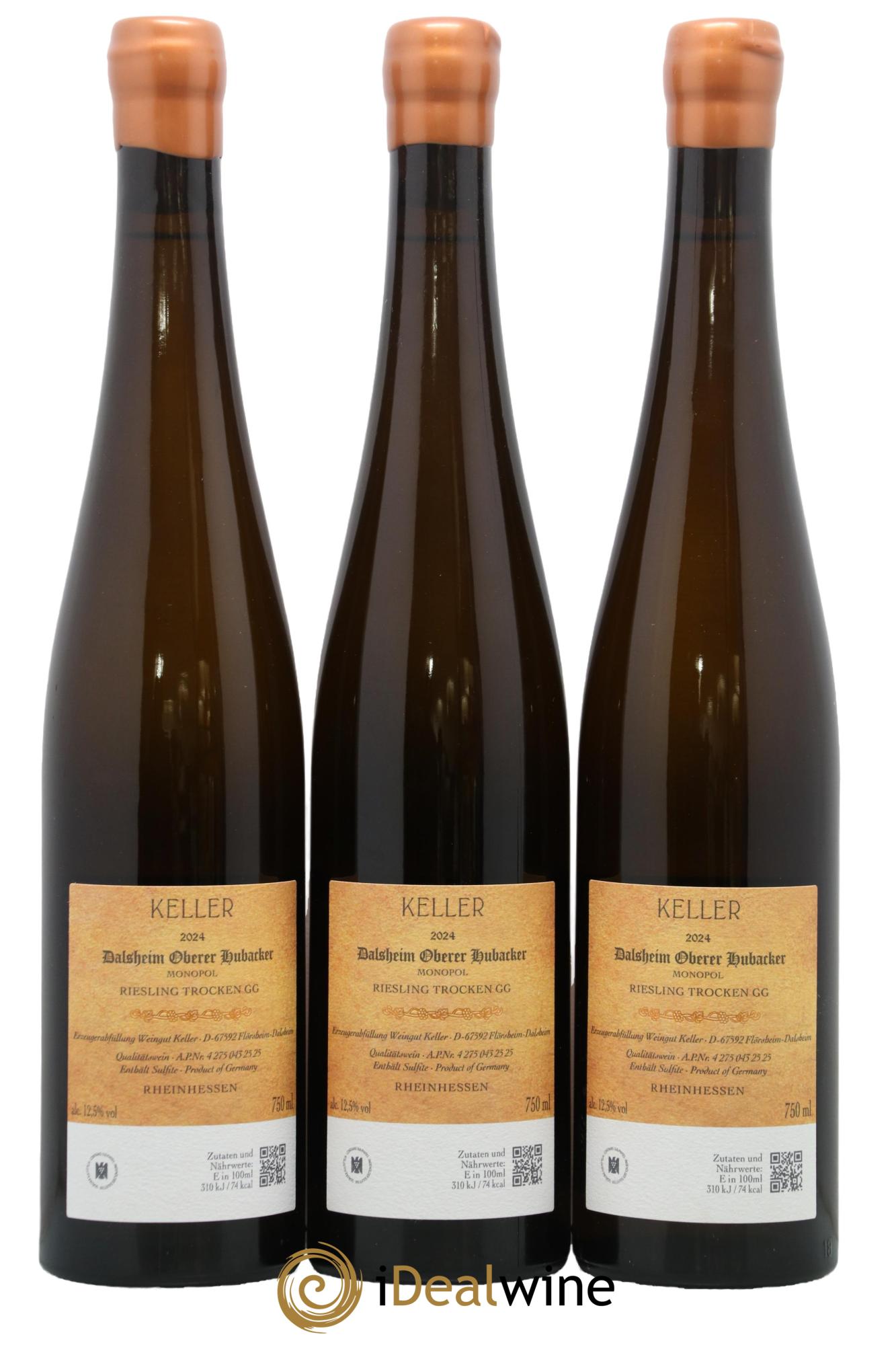 Riesling Trocken GG Oberer Hubacker Keller 2024 - Lot of 3 bottles - 1