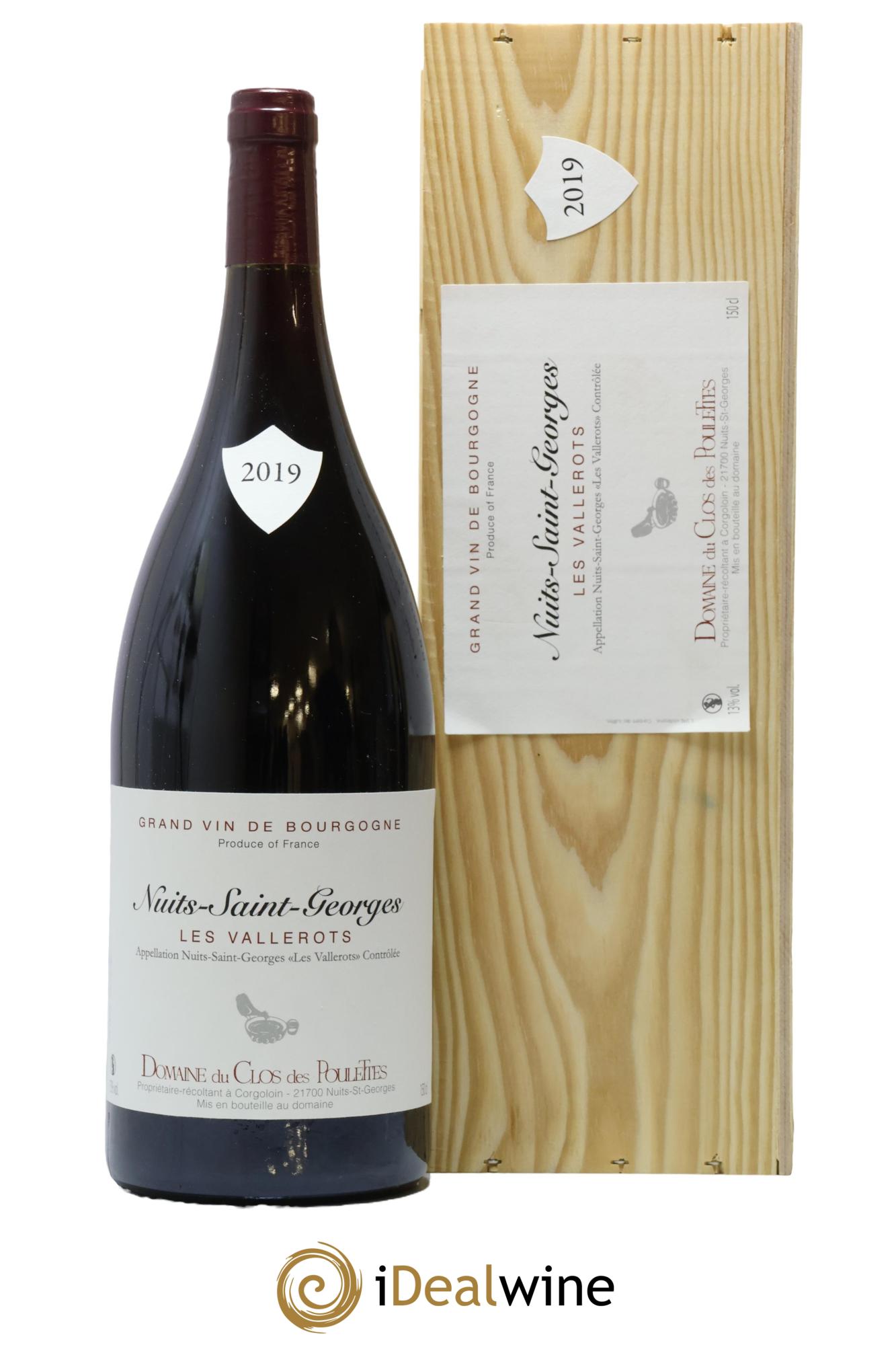 Nuits-Saint-Georges Les Vallerots Clos des Poulettes 2019 - Lot de 1 magnum - 0