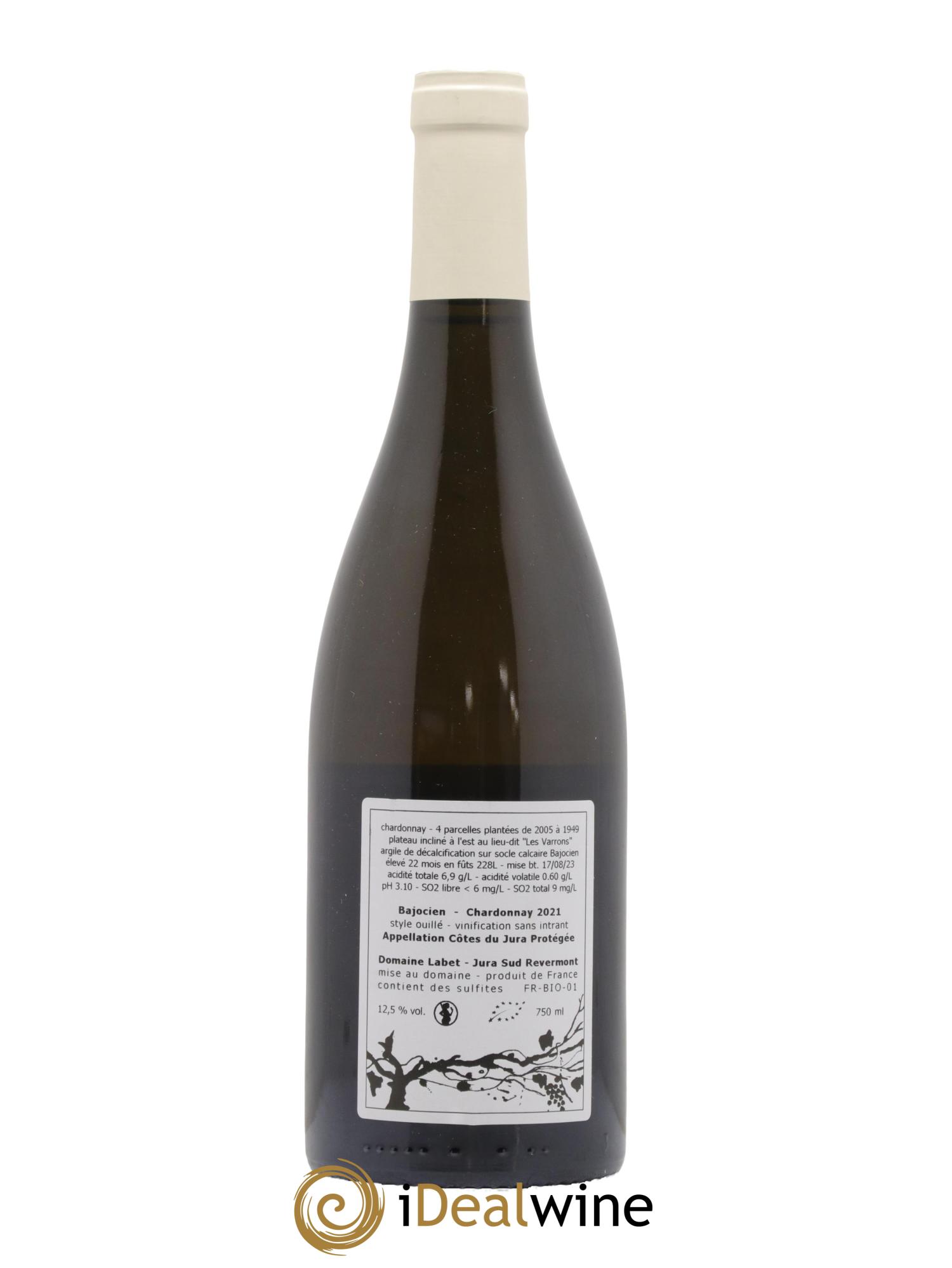 Côtes du Jura Chardonnay Bajocien Romain - Julien - Charline Labet 2021 - Lot de 1 bouteille - 1