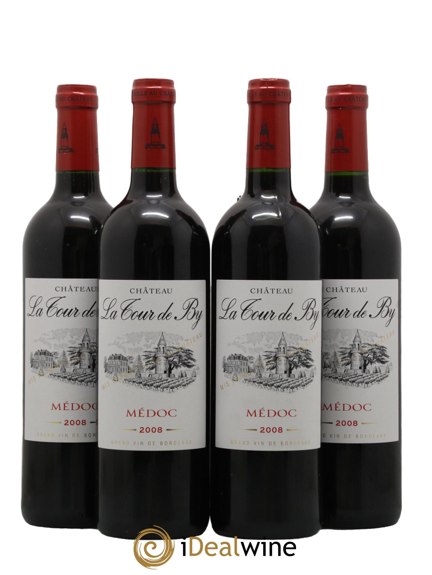 Château La Tour de By Cru Bourgeois 2008 - Lot de 4 bouteilles - 0