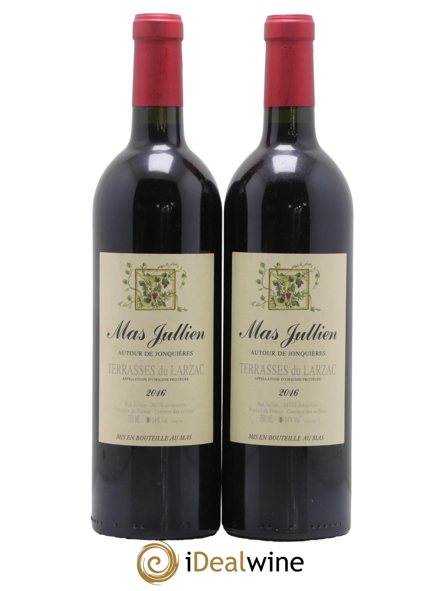 Terrasses du Larzac Mas Jullien Autour de Jonquières Olivier Jullien 2016 - Lot de 2 bouteilles - 0