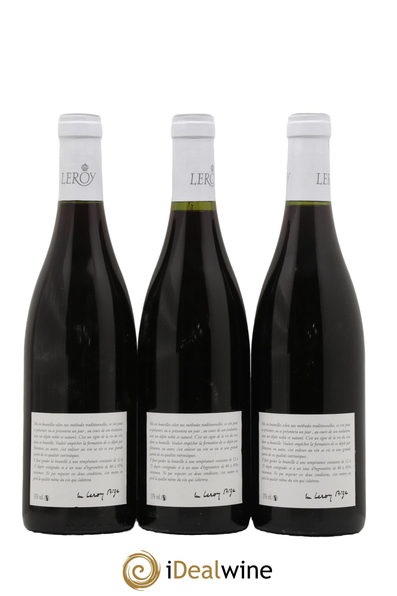 Volnay Leroy SA 2003 - Lot de 3 bouteilles - 1
