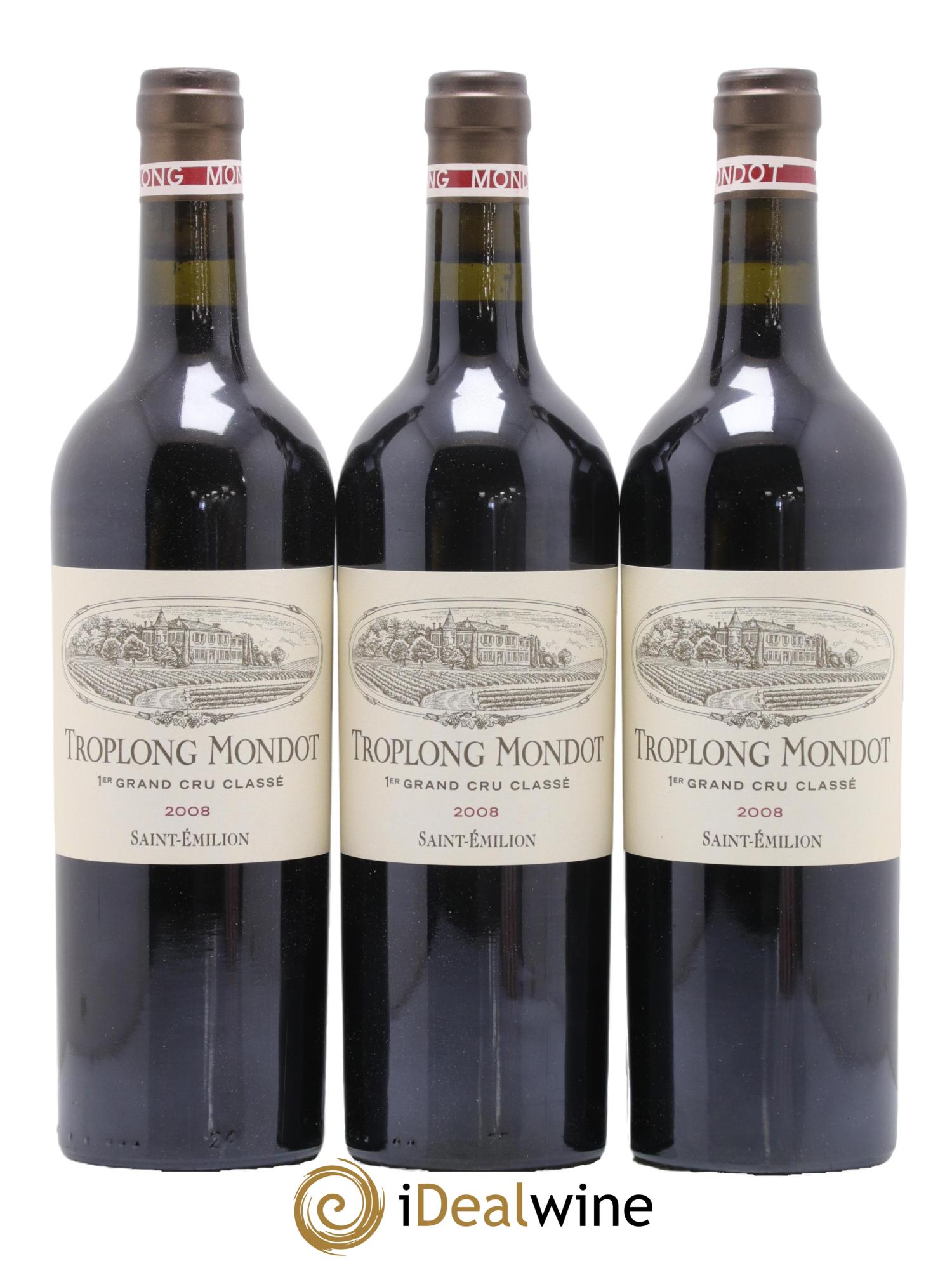 Château Troplong Mondot 1er Grand Cru Classé B 2008 - Lot de 6 bouteilles - 1