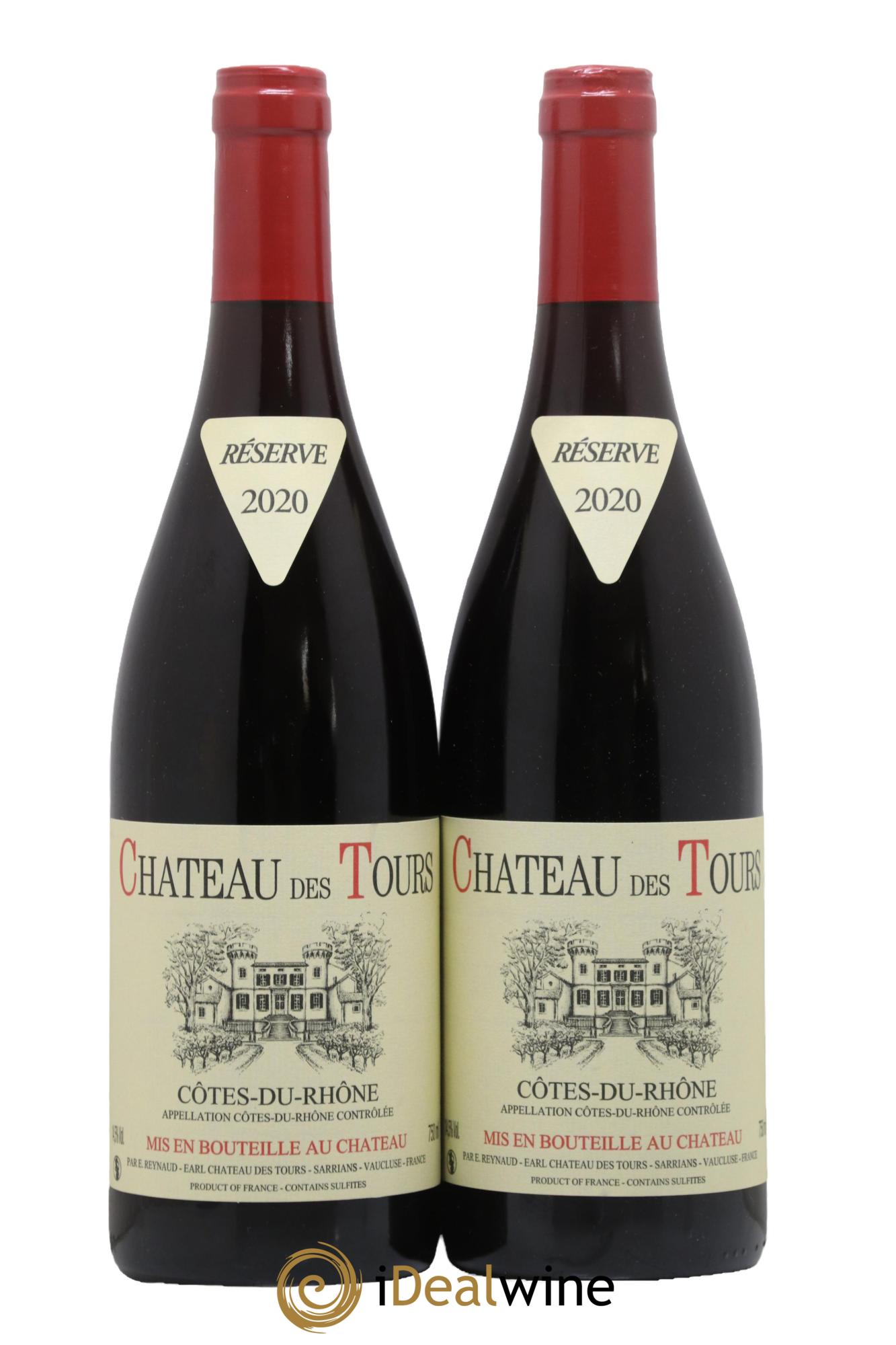 Côtes-du-Rhône Château des Tours Emmanuel Reynaud 2020 - Lot de 2 bouteilles - 0