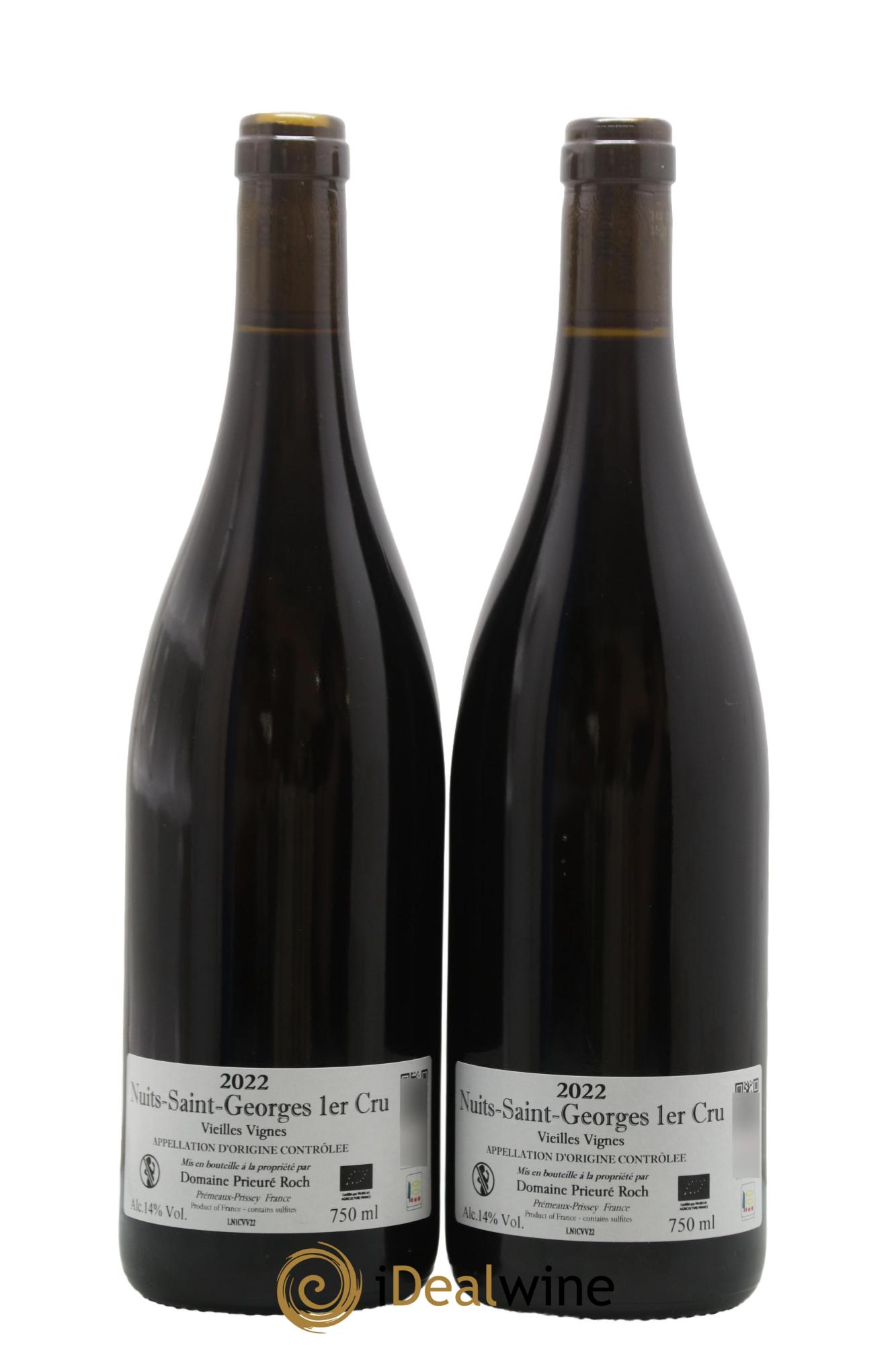 Nuits-Saint-Georges 1er Cru Vieilles Vignes Prieuré Roch 2022 - Lotto di 2 bottiglie - 1