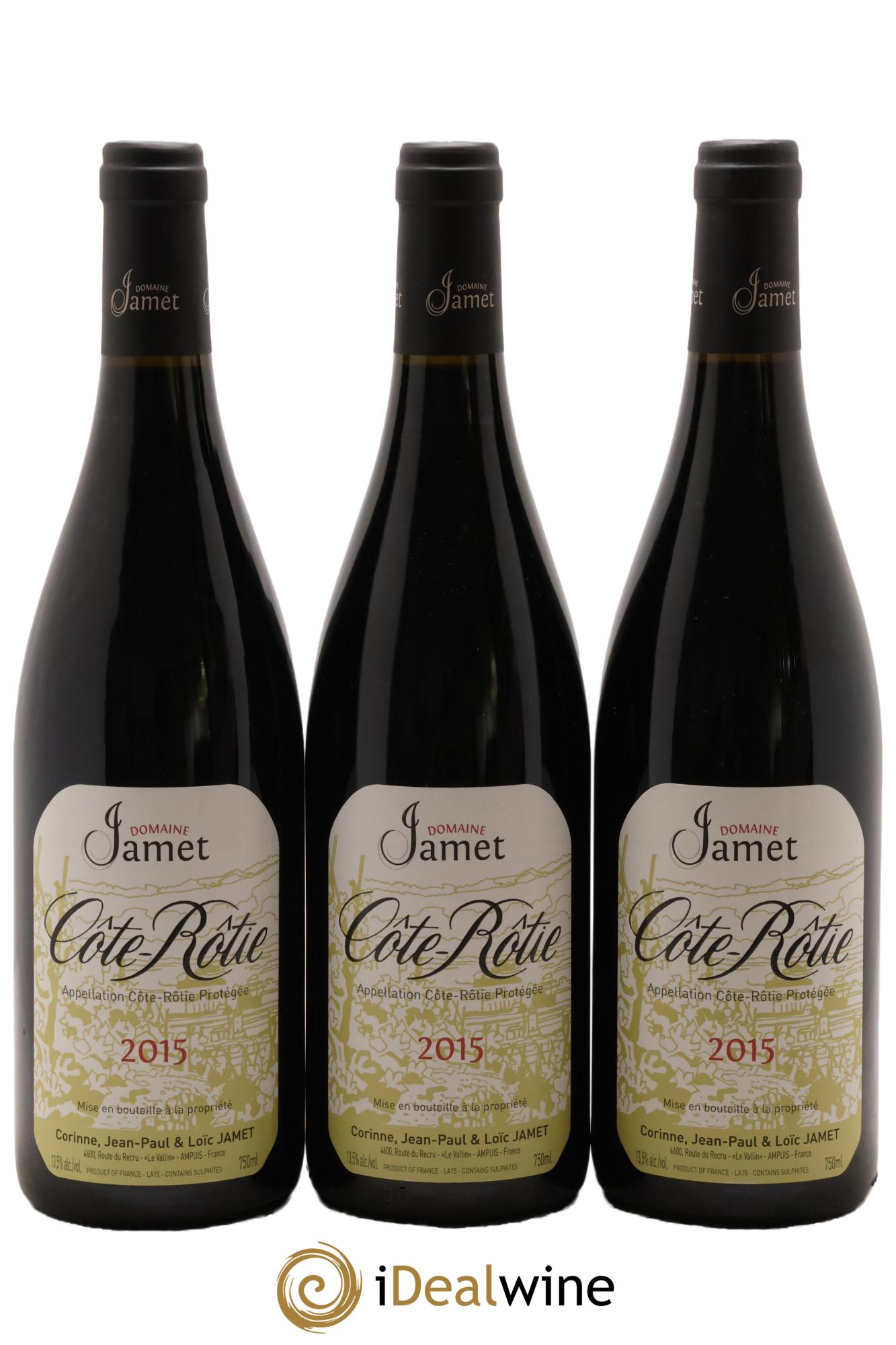 Côte-Rôtie Jamet (Domaine) 2015 - Posten von 3 Flaschen - 0