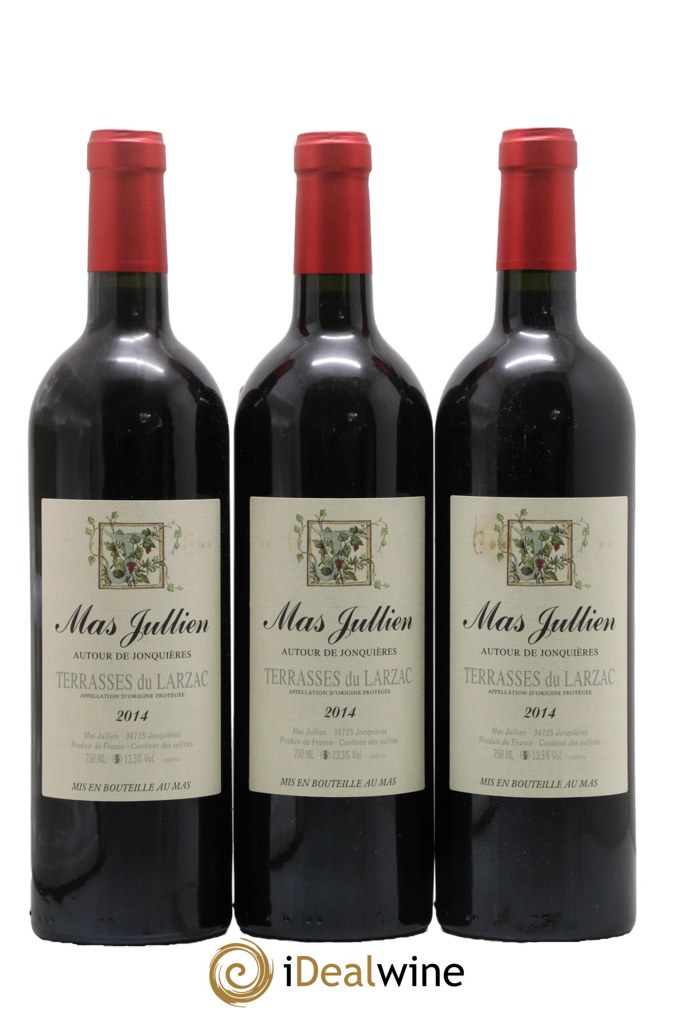 Coteaux du Languedoc - Terrasses du Larzac Mas Jullien  Autour de Jonquières Olivier Jullien 2014 - Posten von 3 Flaschen - 0