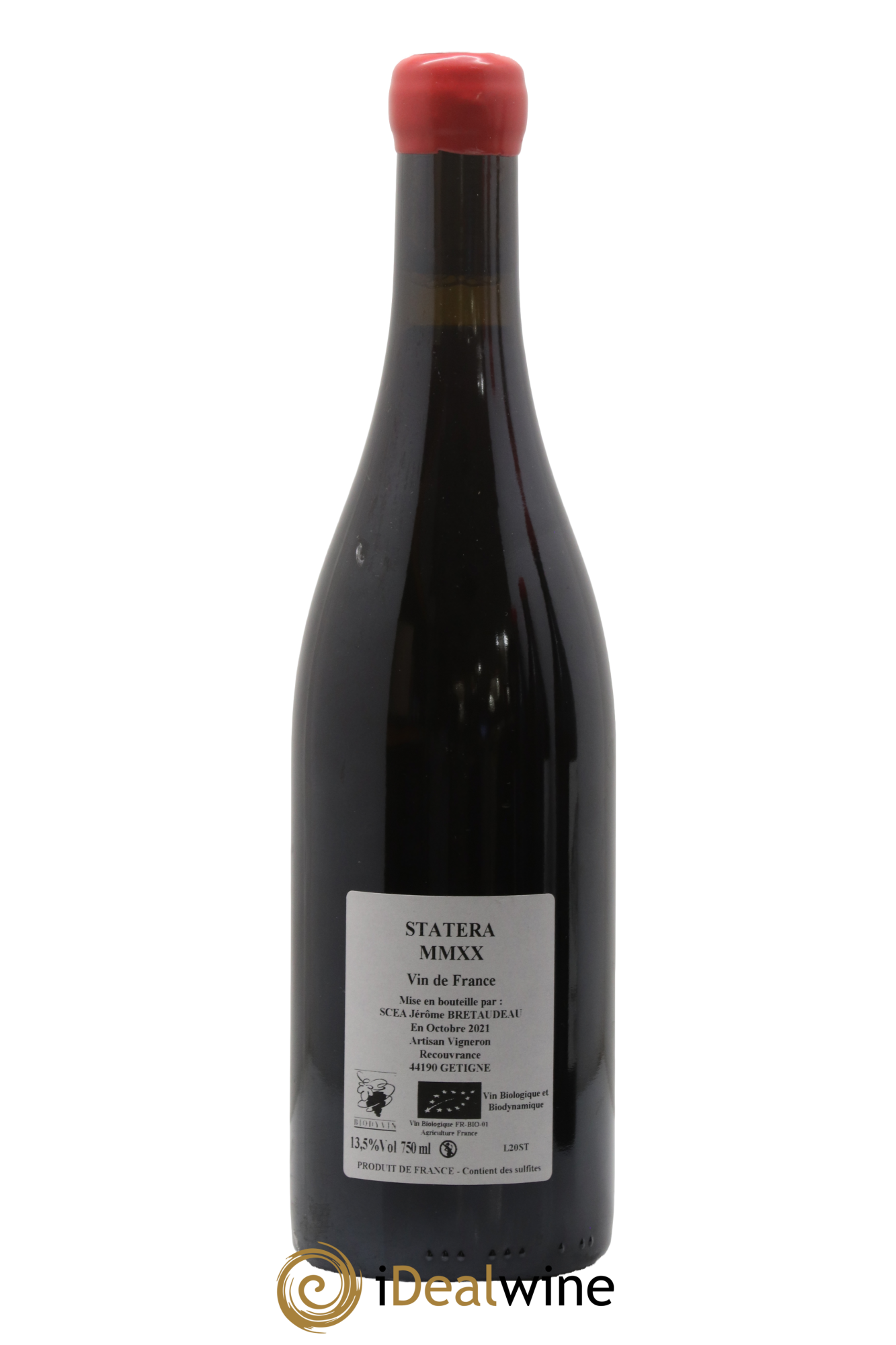 Vin de France Statera Jérôme Bretaudeau - Domaine de Bellevue 2020 - Lot de 1 bouteille - 1