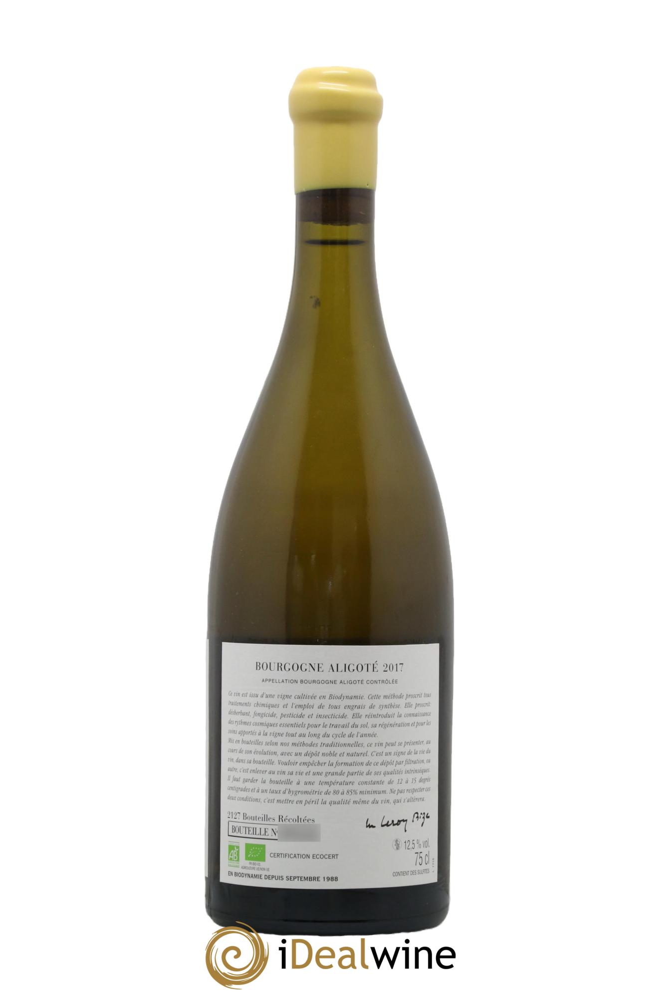 Bourgogne Aligoté Sous Chatelet d'Auvenay (Domaine) 2017 - Lot de 1 bouteille - 1