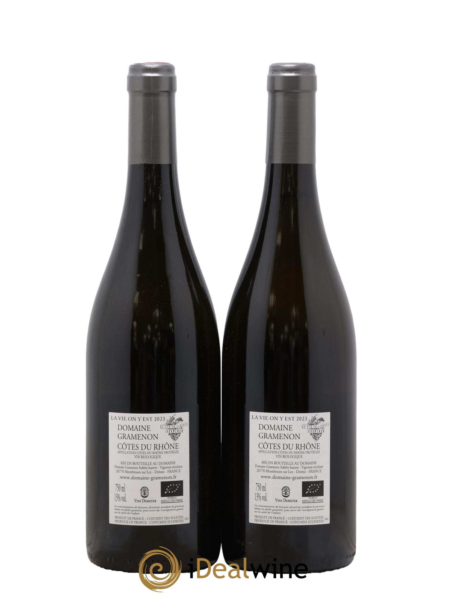 Côtes-du-Rhône La Vie on y est Gramenon (Domaine) 2023 - Posten von 2 Flaschen - 1