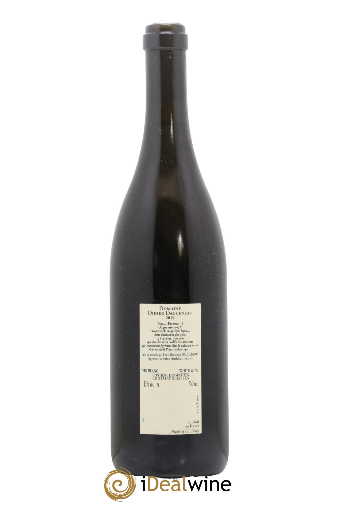 Vin de France Blanc Etc Dagueneau (Domaine Didier - Louis-Benjamin) 2019 - Lot de 1 bouteille - 1
