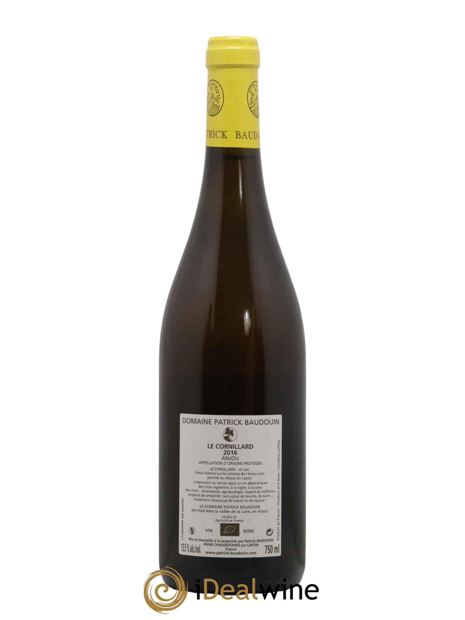 Anjou Le Cornillard Patrick Baudouin 2016 - Lot de 1 bouteille - 1