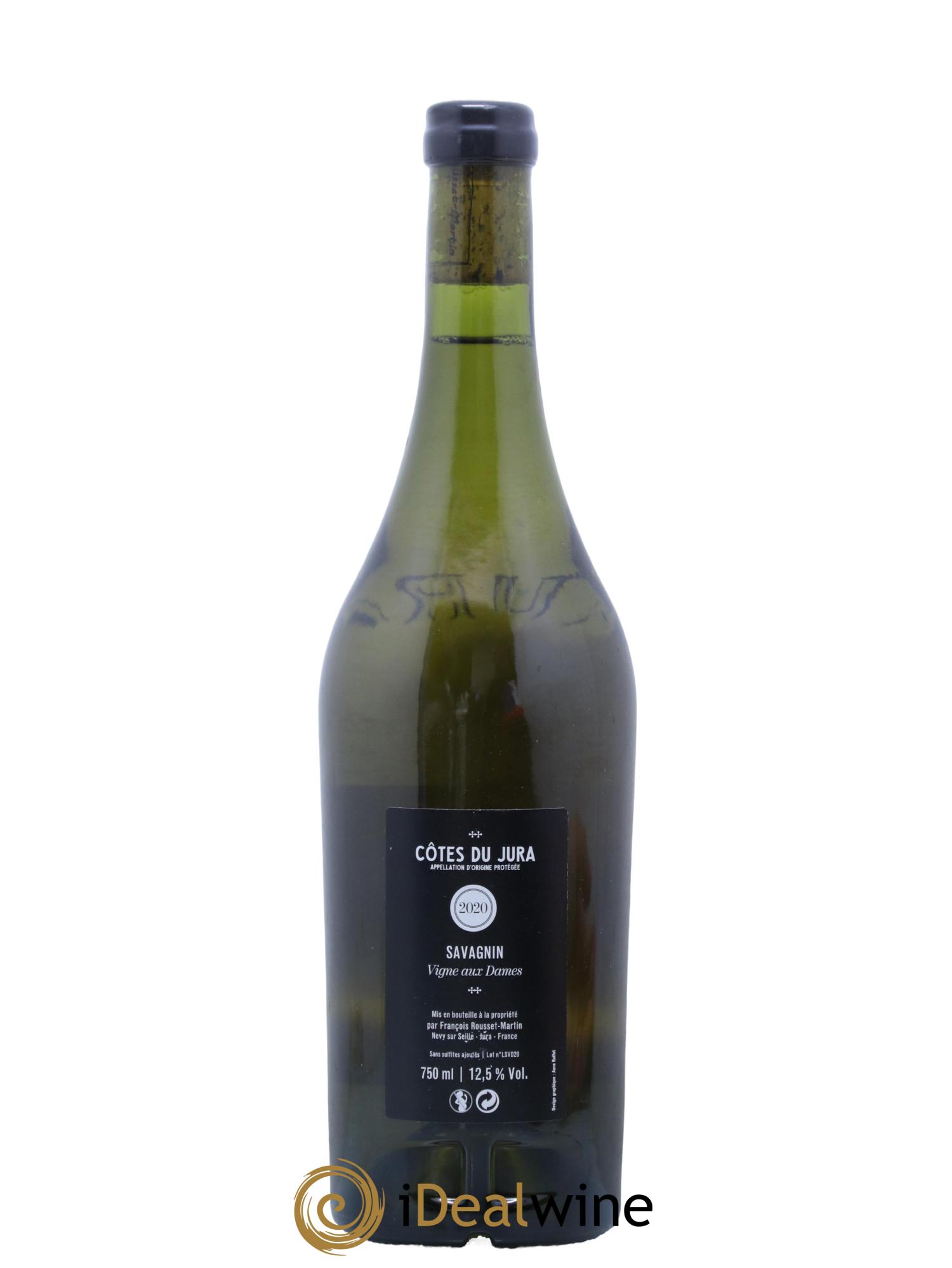 Côtes du Jura Vignes aux Dames François Rousset Martin 2020 - Lot de 1 bouteille - 1