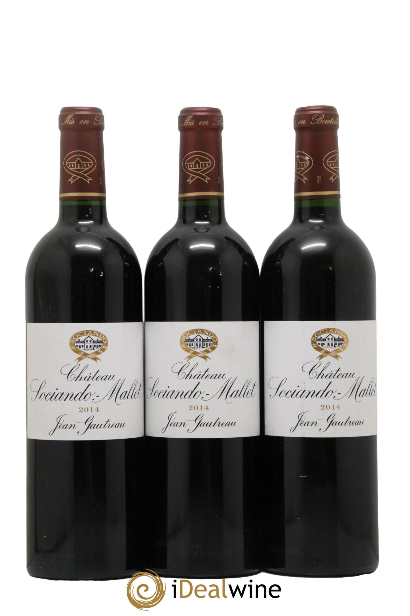 Château Sociando Mallet 2014 - Lot de 3 bouteilles - 0